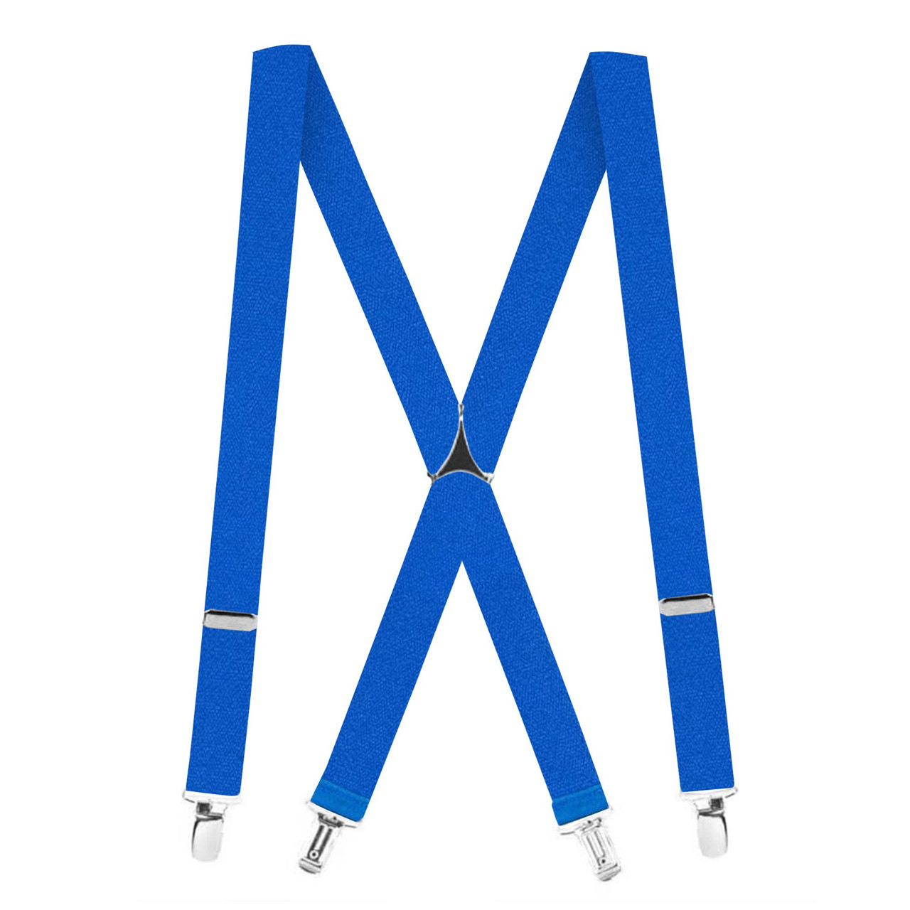 Royal Blue X-Back Suspenders - 1 1/4" Width, 48" Length