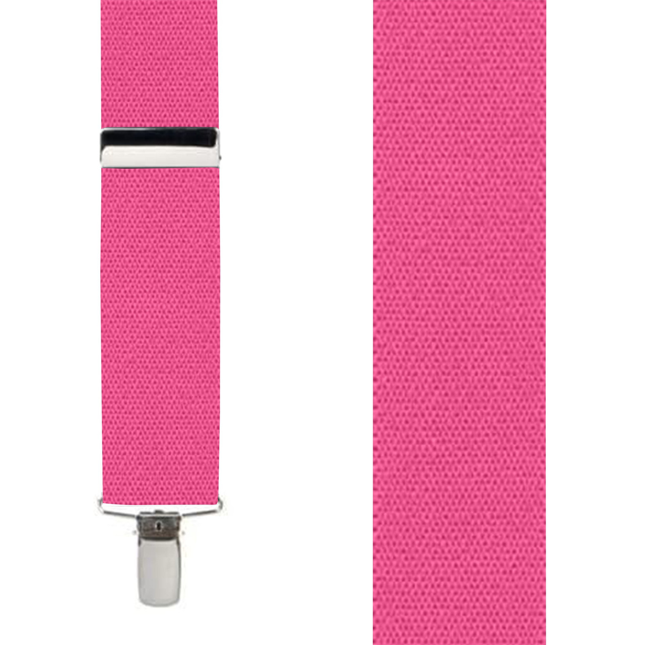 Dark Pink X-Back Suspenders - 1 1/2" Width, 48" Length