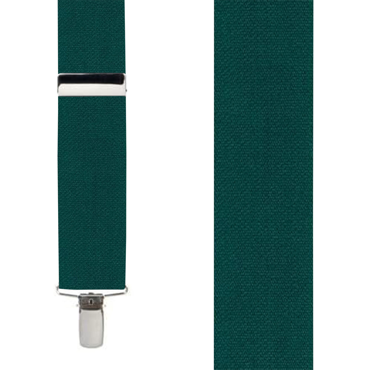 Hunter Green X-Back Suspenders - 1 1/2" Width, 48" Length