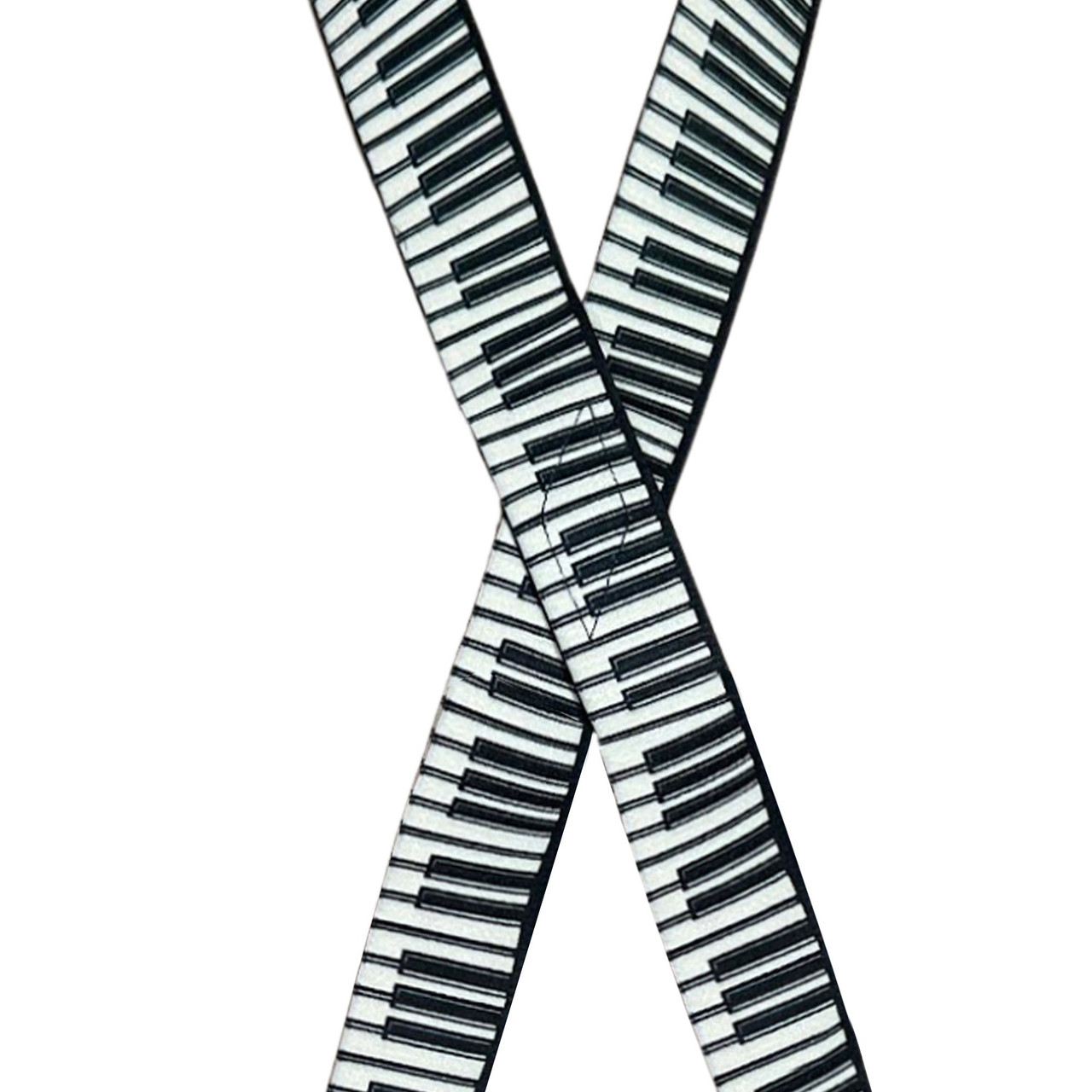 Piano Keys X-Back Suspenders - 1 1/2" Width, 48" Length