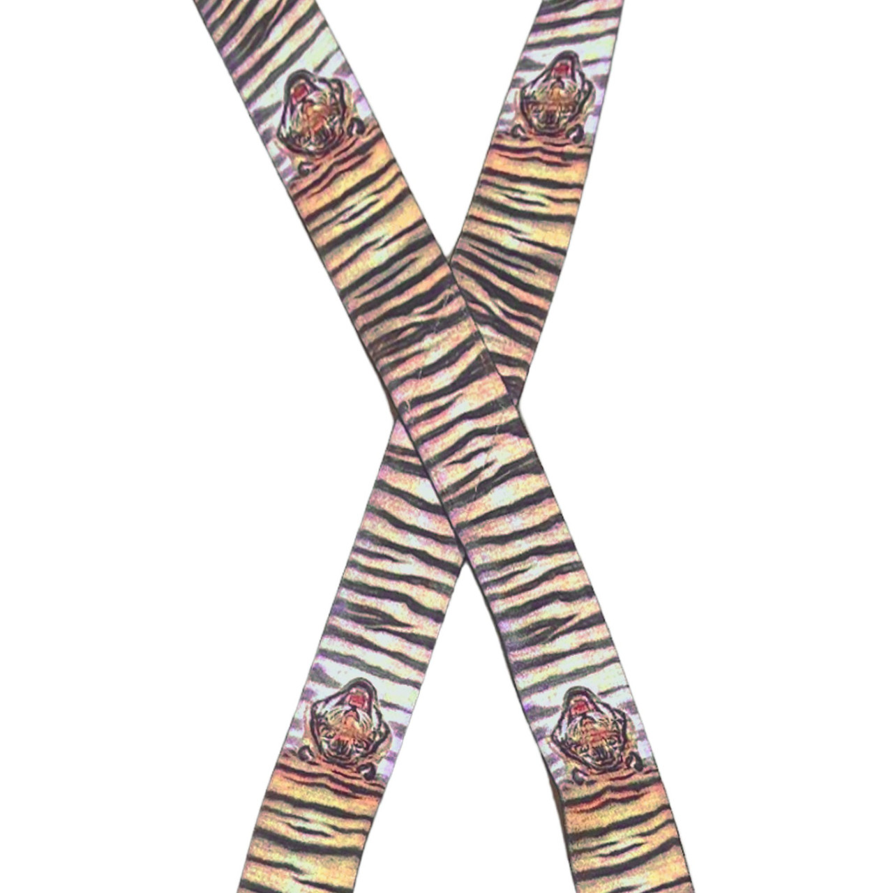 Tiger Face X-Back Suspenders - 1 1/2" Width, 48" Length