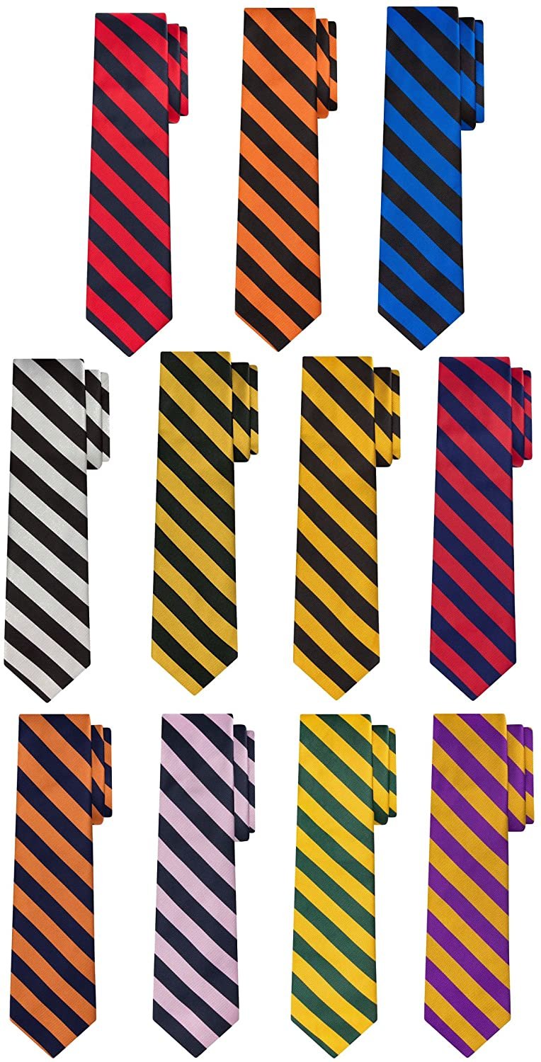 Purple Pink Navy Woven Narrow-Striped Tie