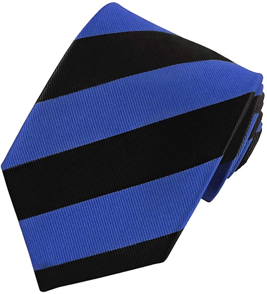 Royal Black Wide-Striped Tie