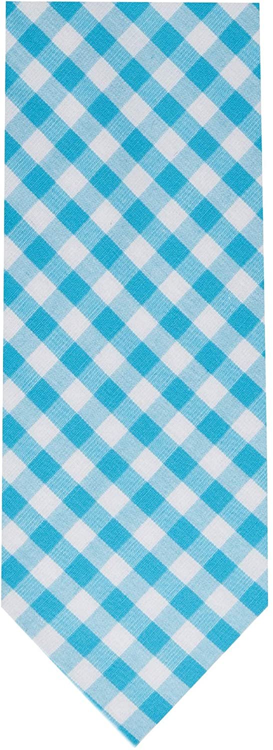 Turquoise Gingham Tie