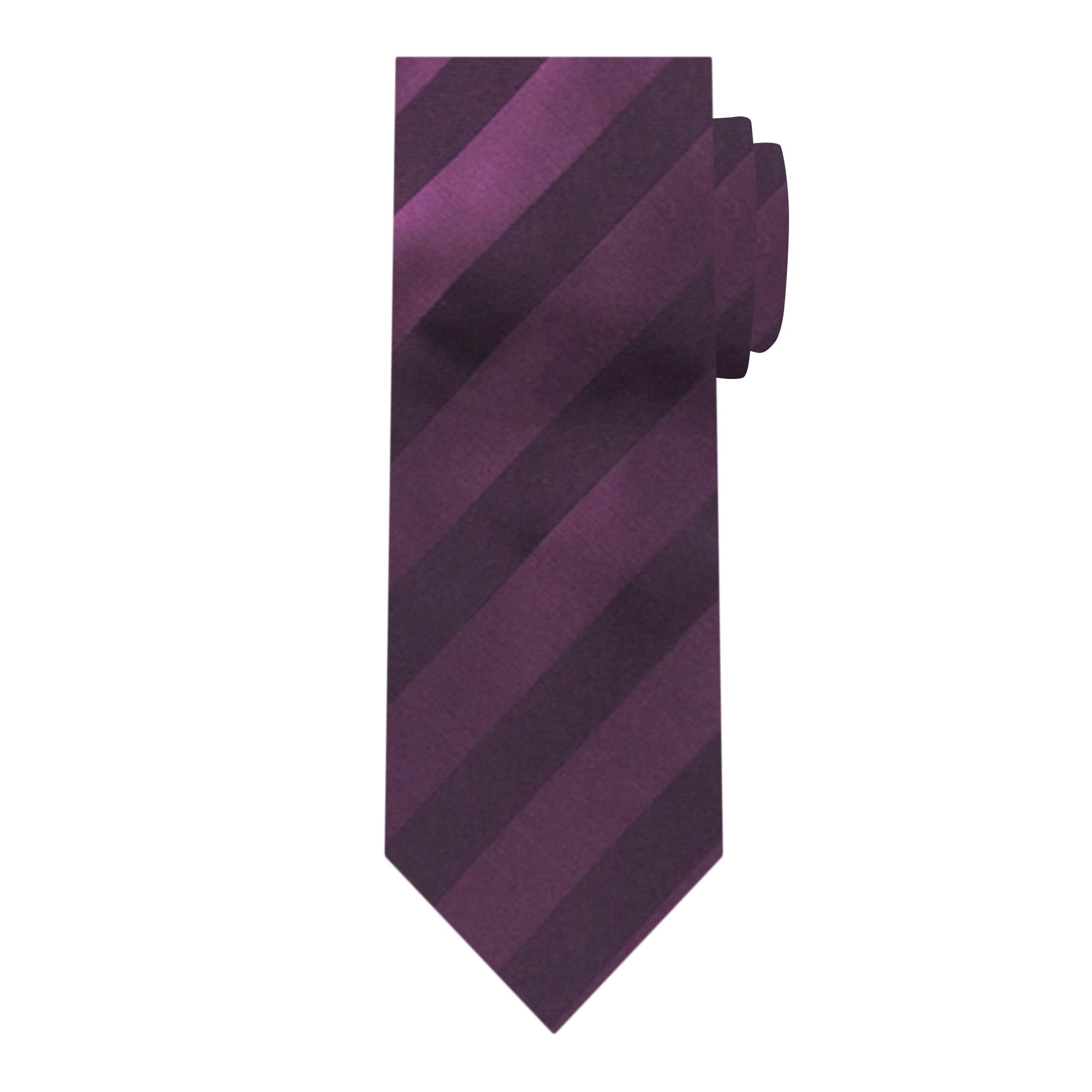 Plum Solid Tonal Stripe Tie