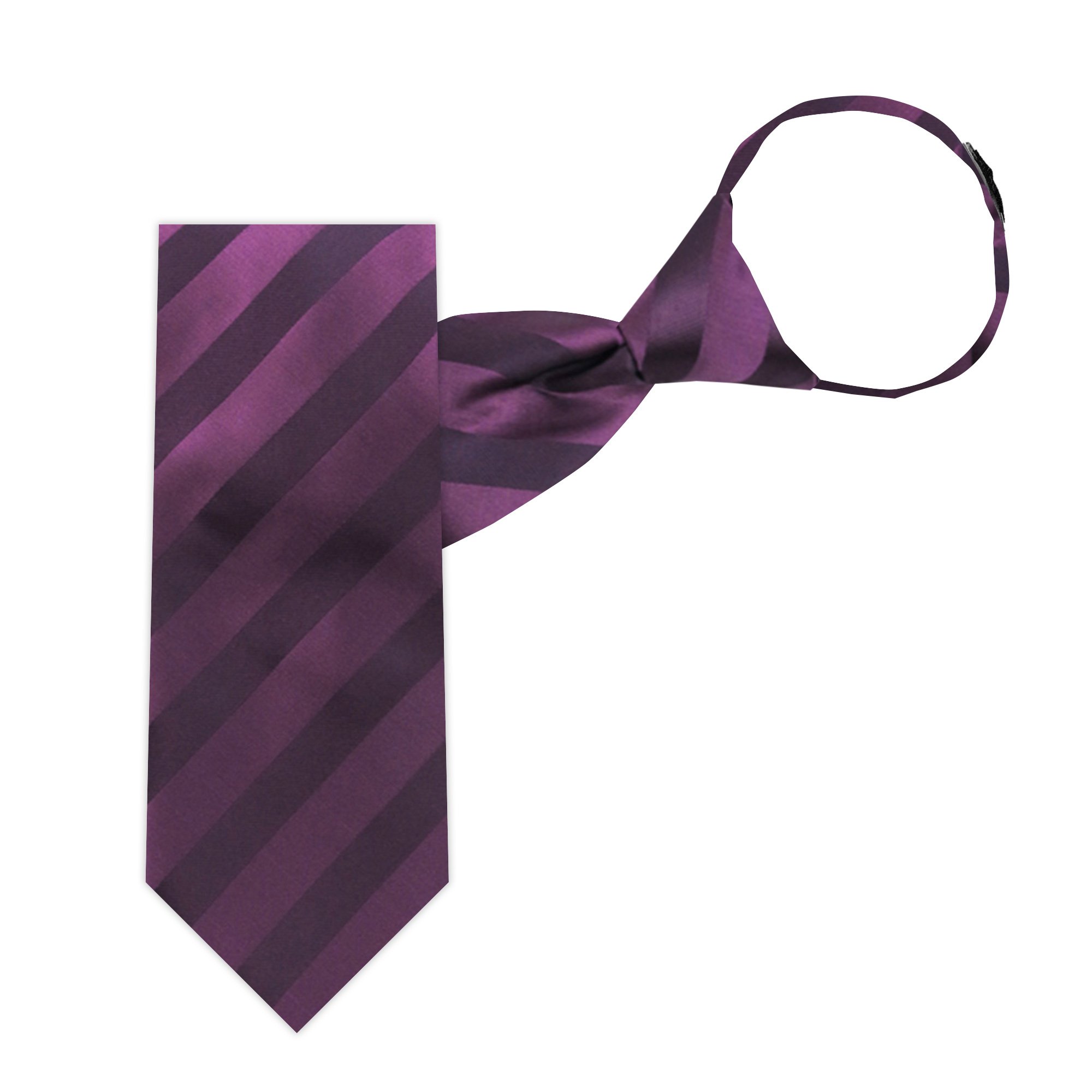 Plum Solid Tonal Stripe Tie