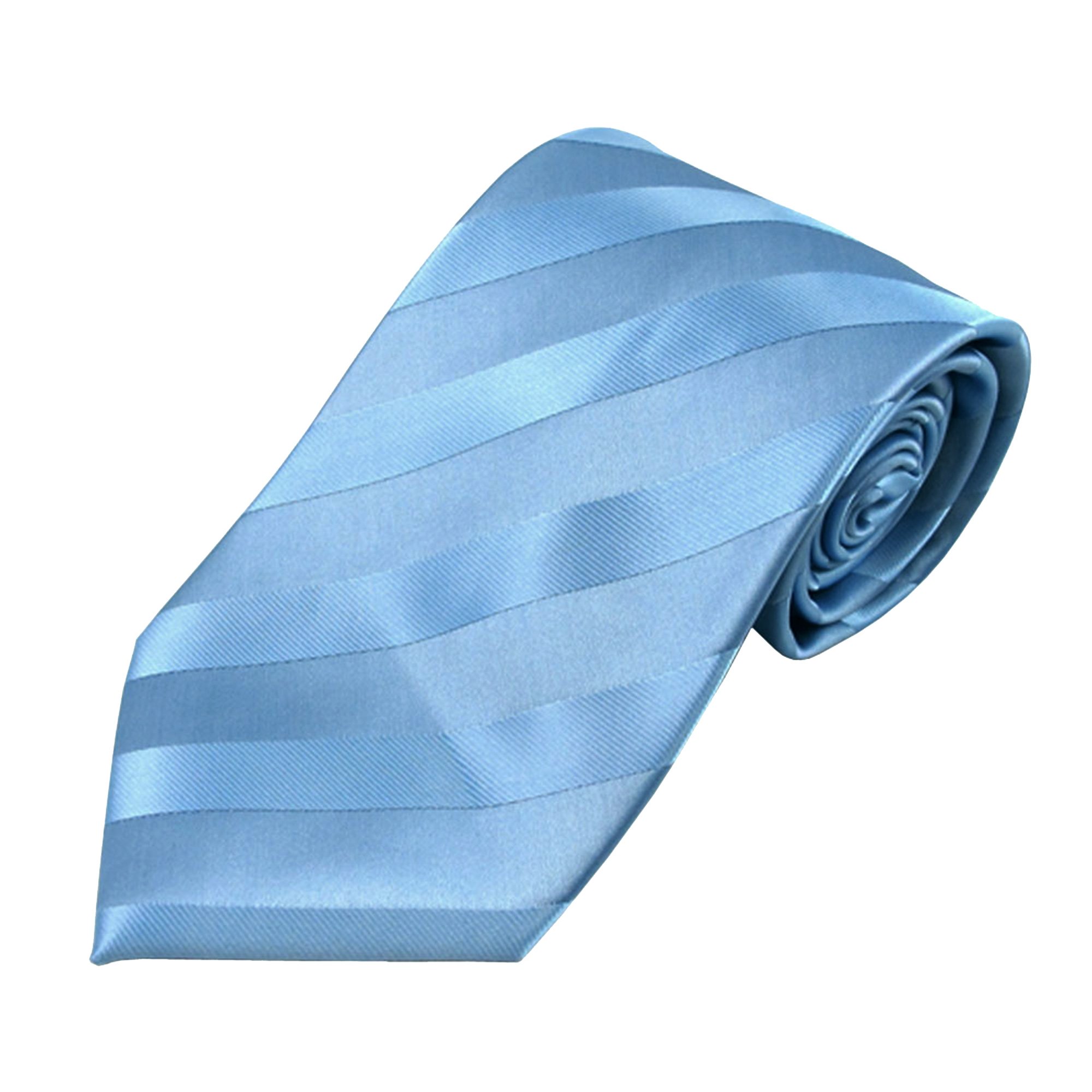 Baby Blue Solid Tonal Stripe Tie