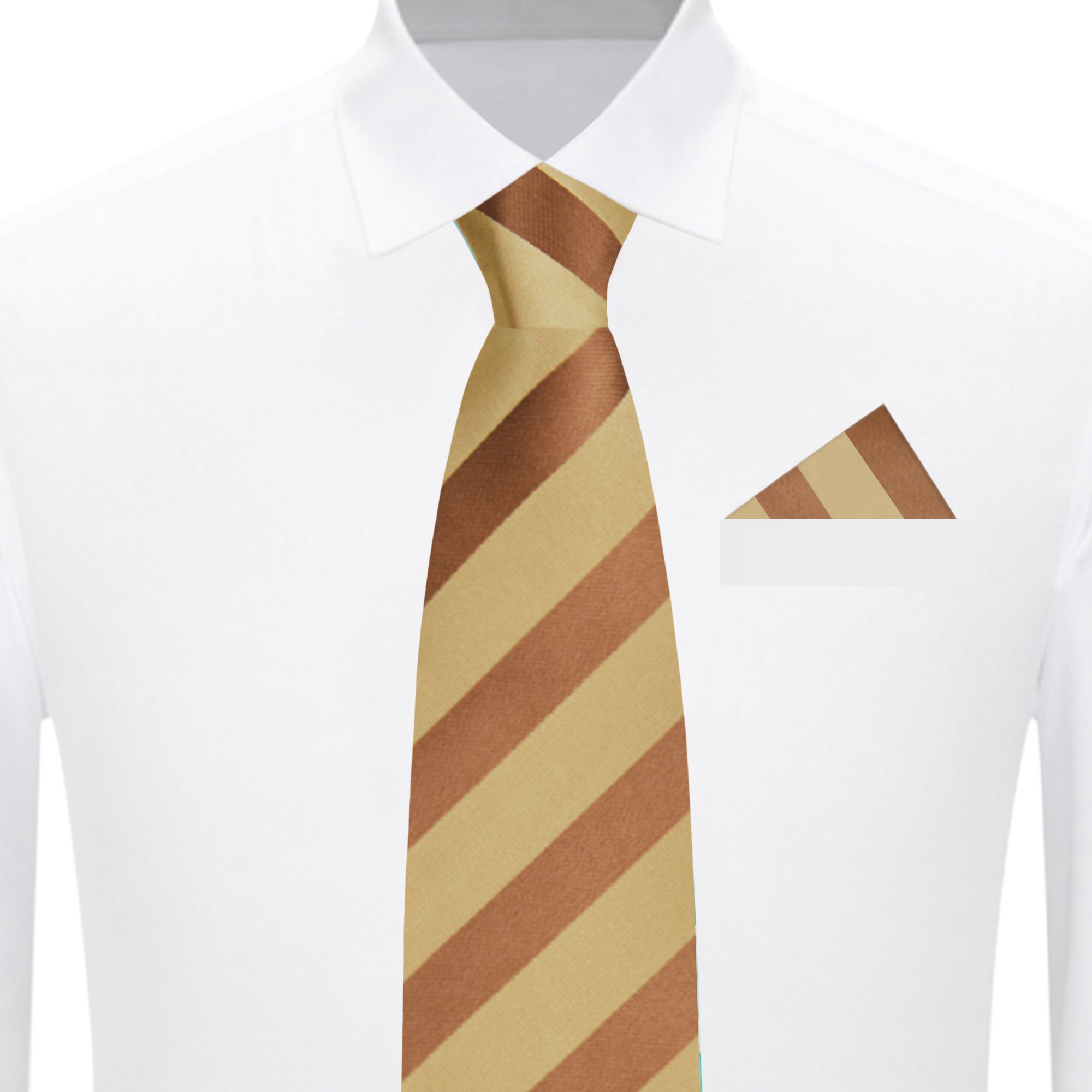 Vegas Gold Solid Tonal Stripe Tie