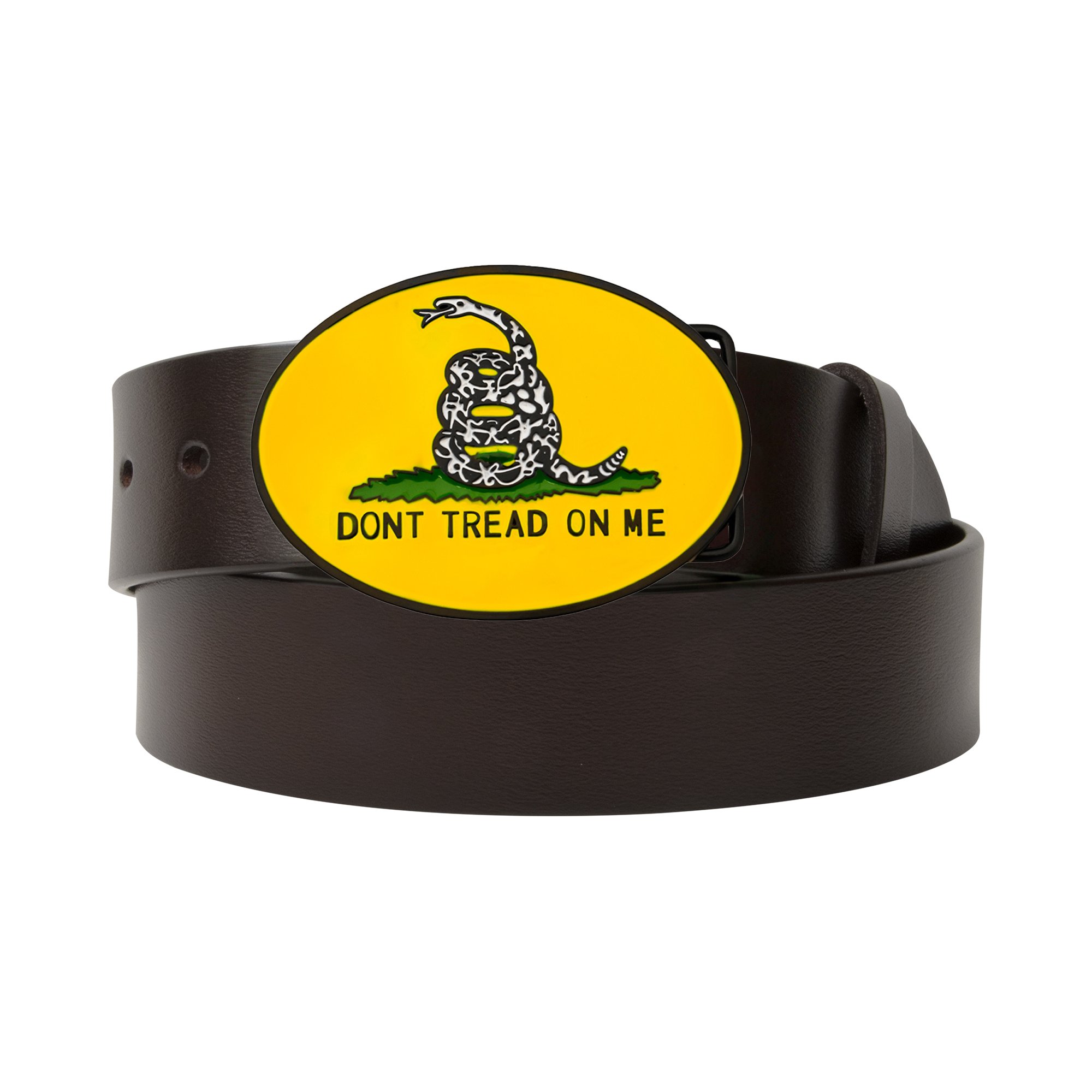 Don't Step on Me Belt Buckle - Black/Brown