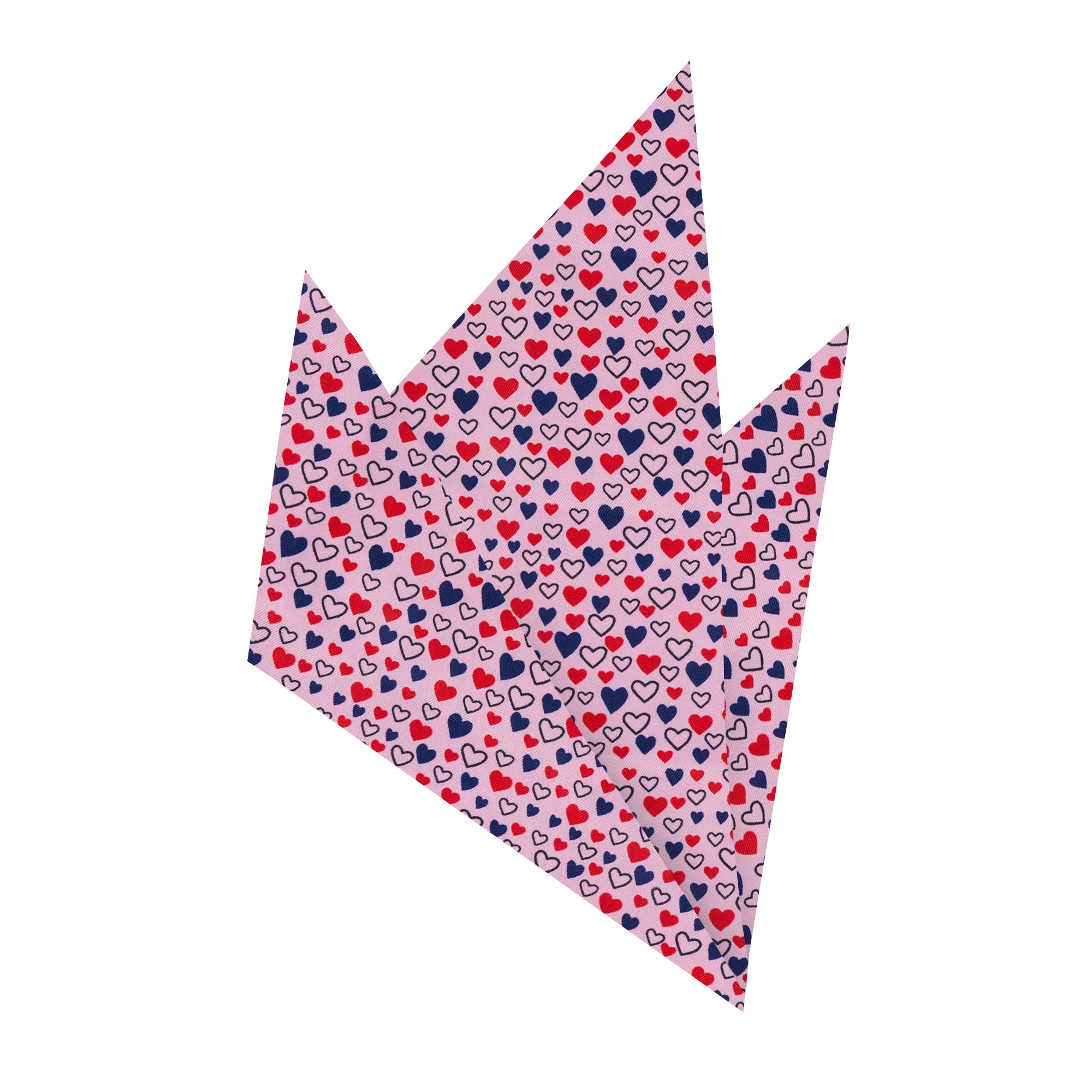 Men's Happy Valentine's Day Mini Hearts Sprinkle Pocket Square - Light Pink