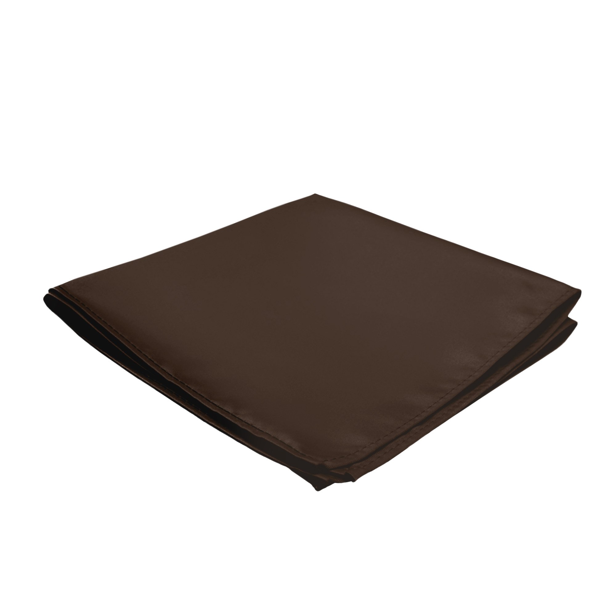 Men's Solid Color Hanky Pocket Square Handkerchief - Cocoa Brown