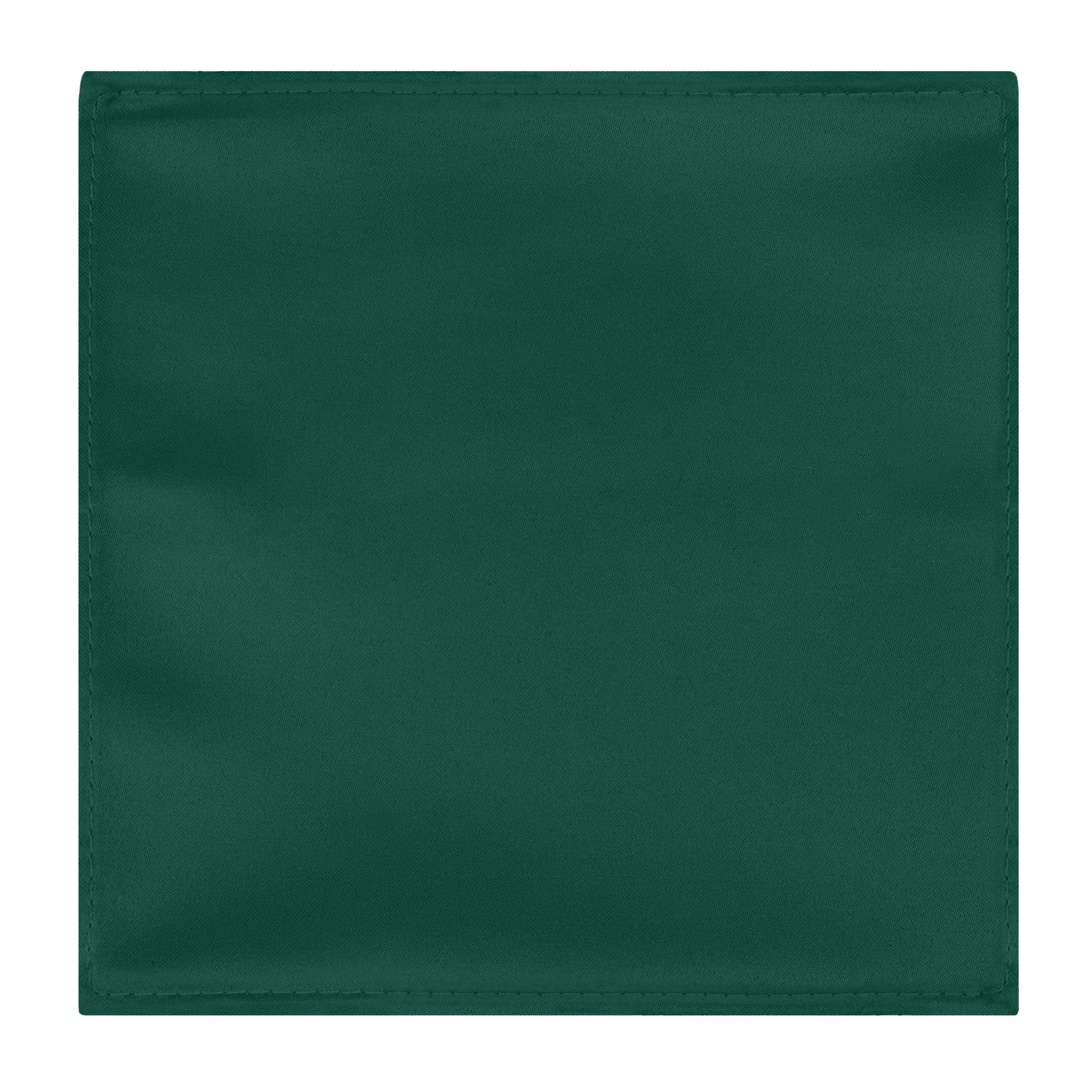 Men's Solid Color Hanky Pocket Square Handkerchief - Forest Green