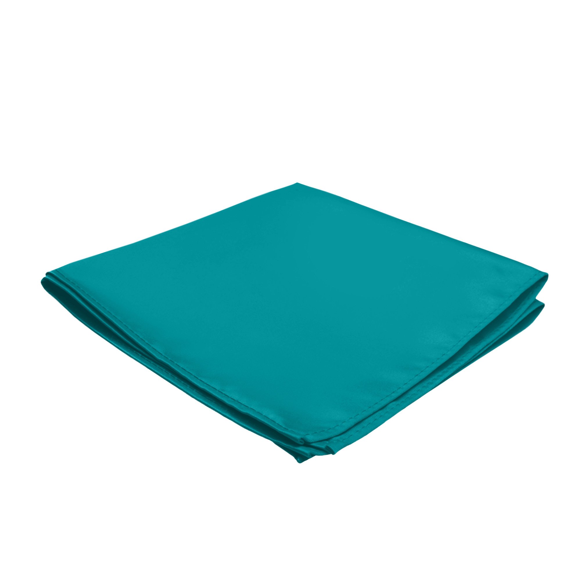 Men's Solid Color Hanky Pocket Square Handkerchief - Teal