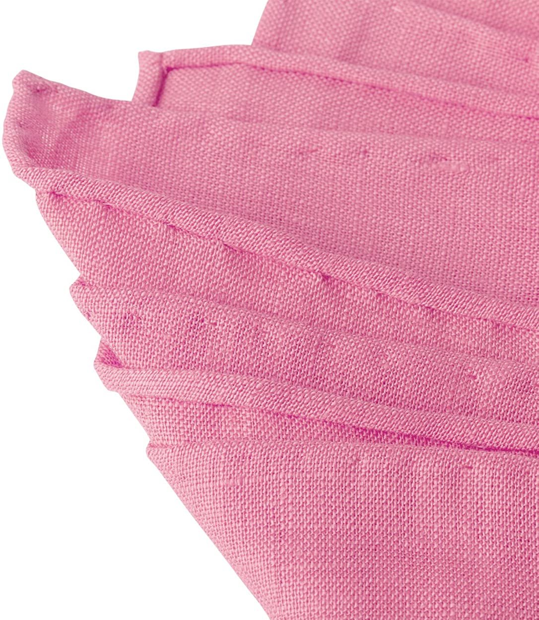 Linen Handrolled 15" x 15" Pocket Square Hanky - Bridal Pink
