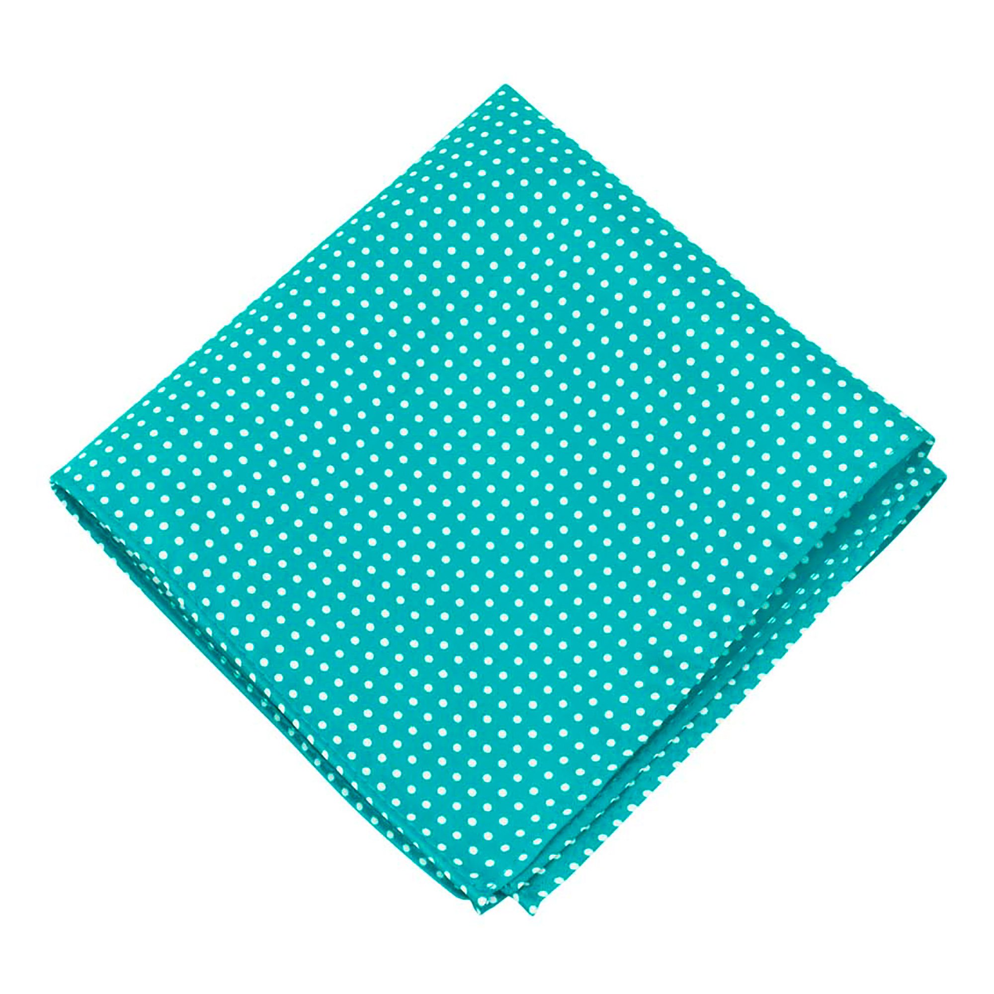 Polka Dot Print Hanky Pocket Square Handkerchief - Teal