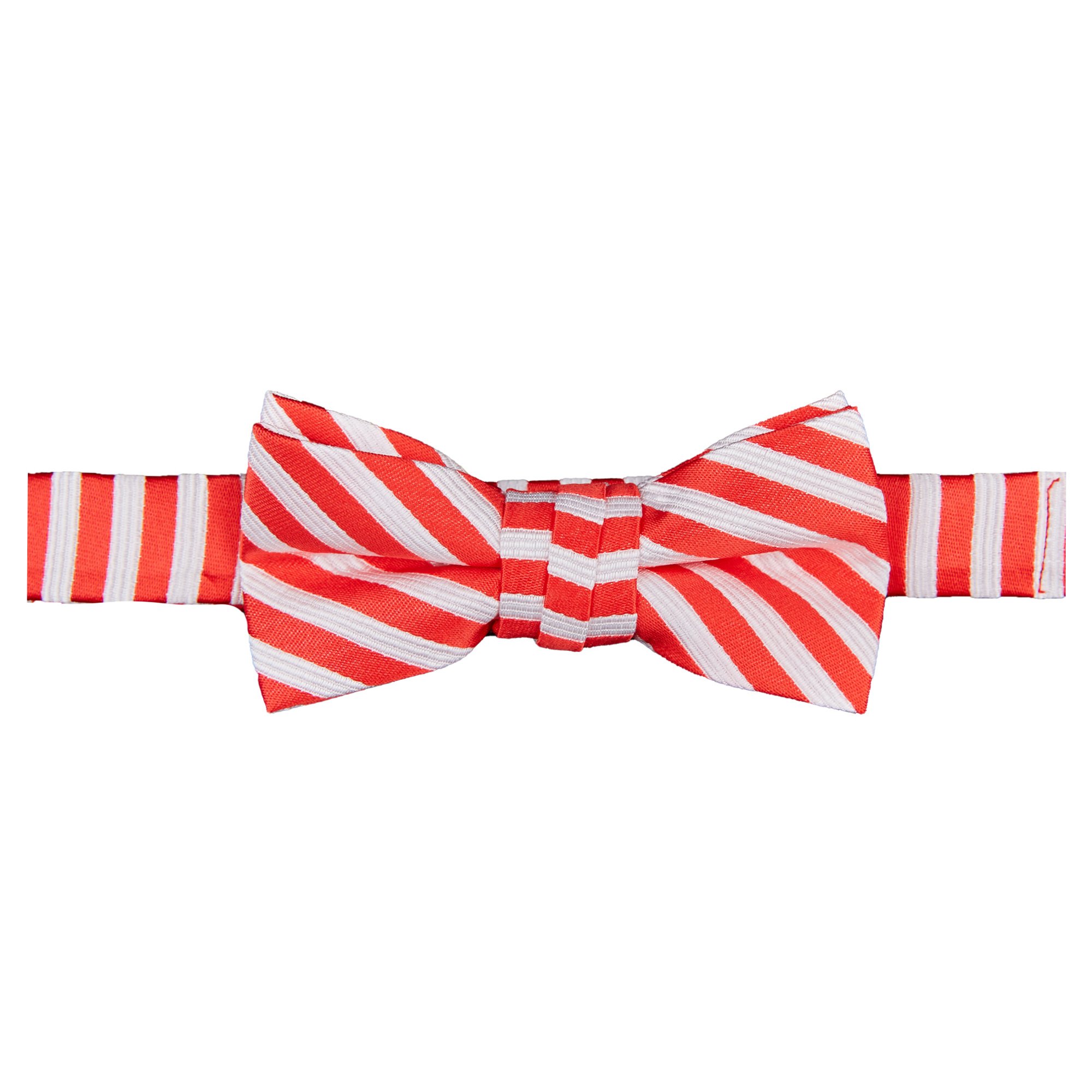 Boys' Candy Cane Red and White Stripe Pre-Tied Adjustable Banded Bow Tie