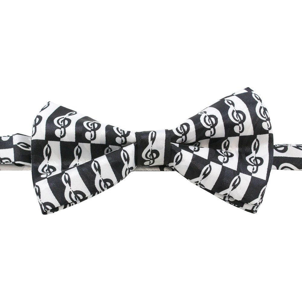 Men's Clef Notes Pre-Tied Banded Adjustable Novelty Bow Tie