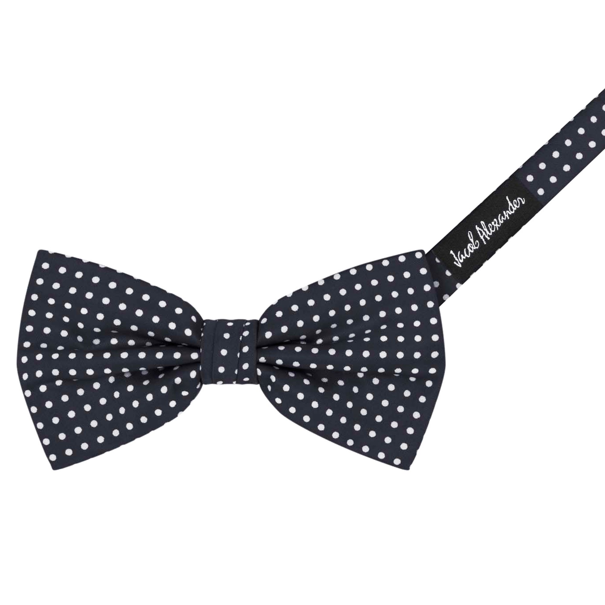 Men's Polka Dot Print Pre-Tied Banded Adjustable Bow Tie - Charcoal Gray