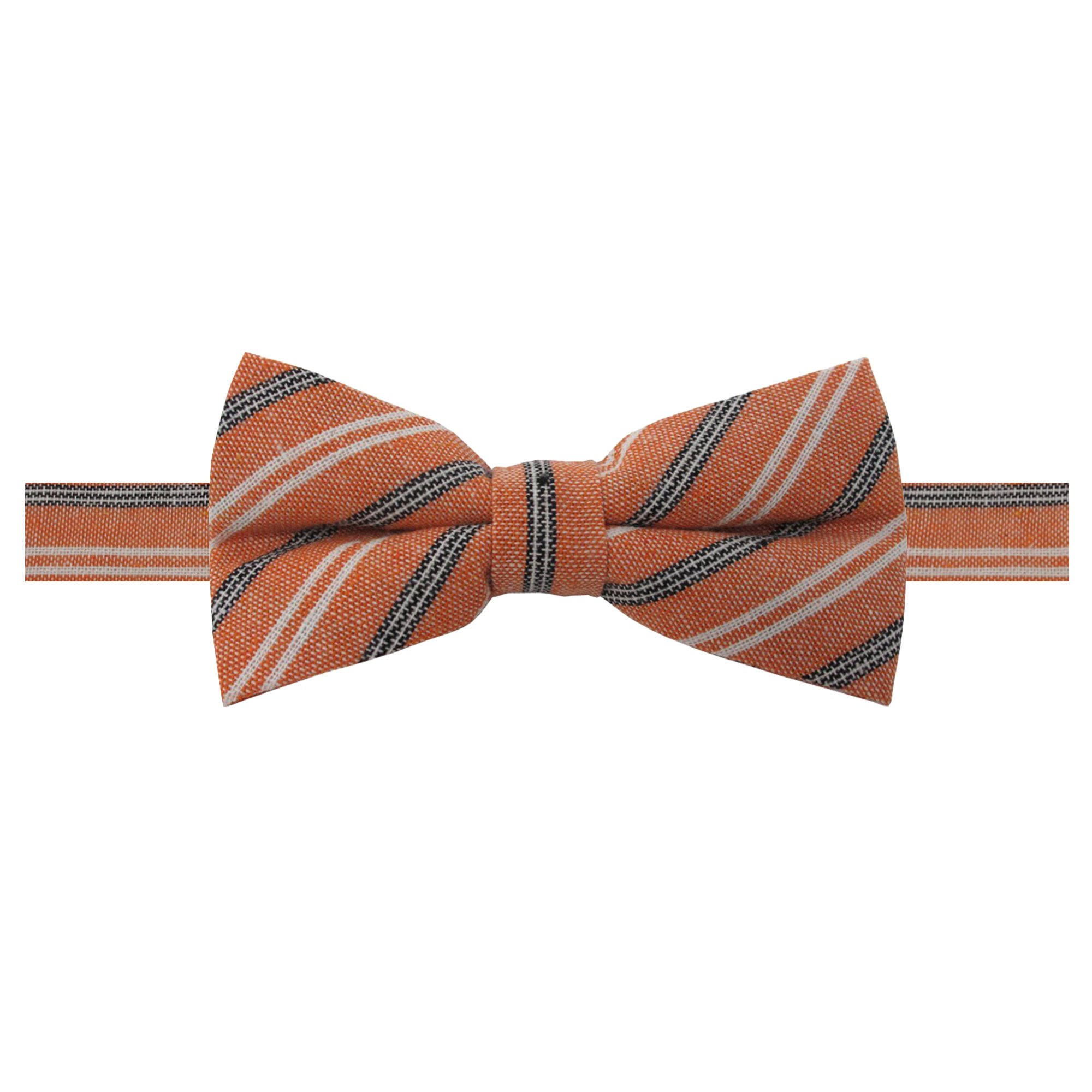 Men's Ellison Variegated Diagonal Stripe Pre-Tied Adjustable Banded Bow Tie - Coral