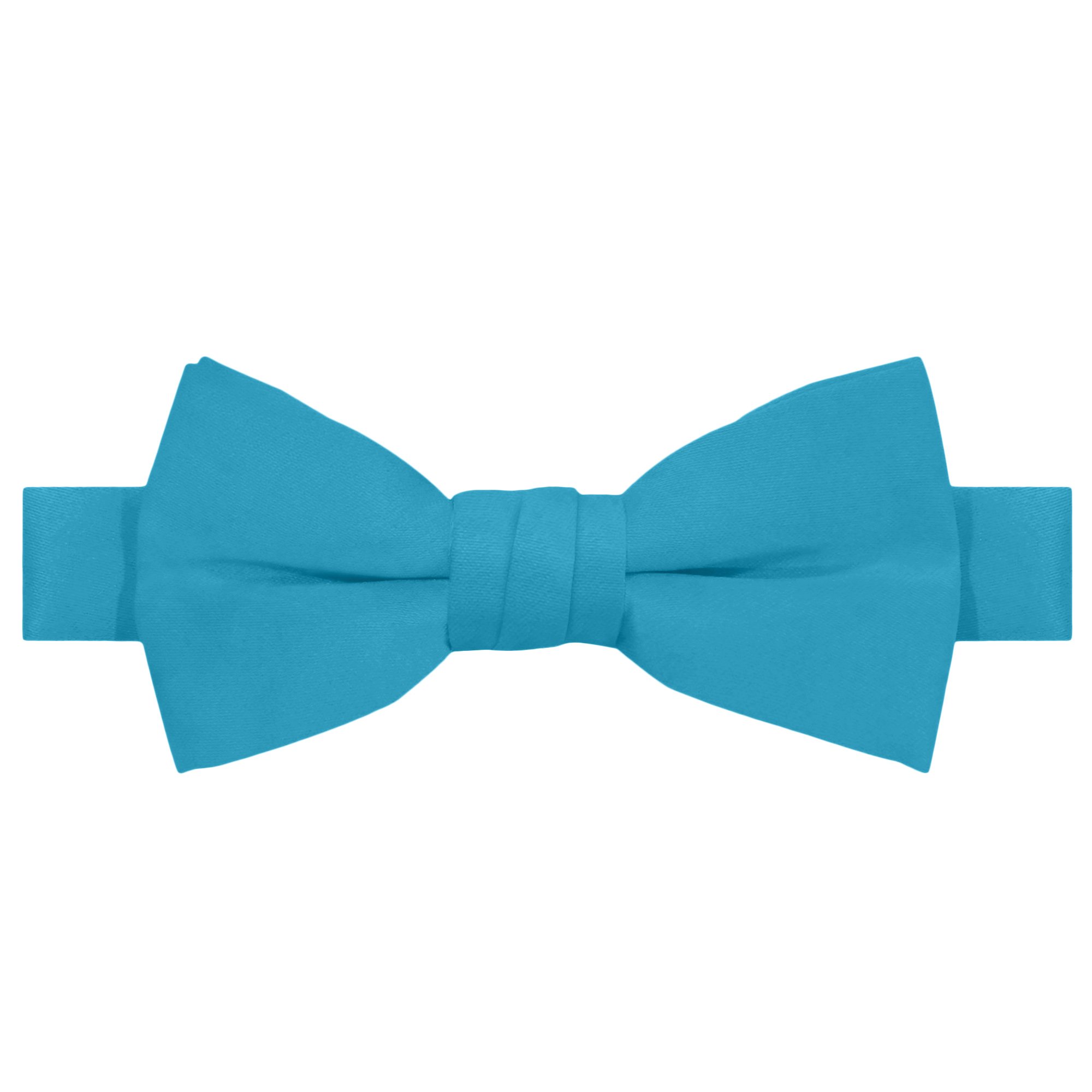 Young Boys' Solid Color Pre-Tied Banded Adjustable Bowtie - Turquoise Blue