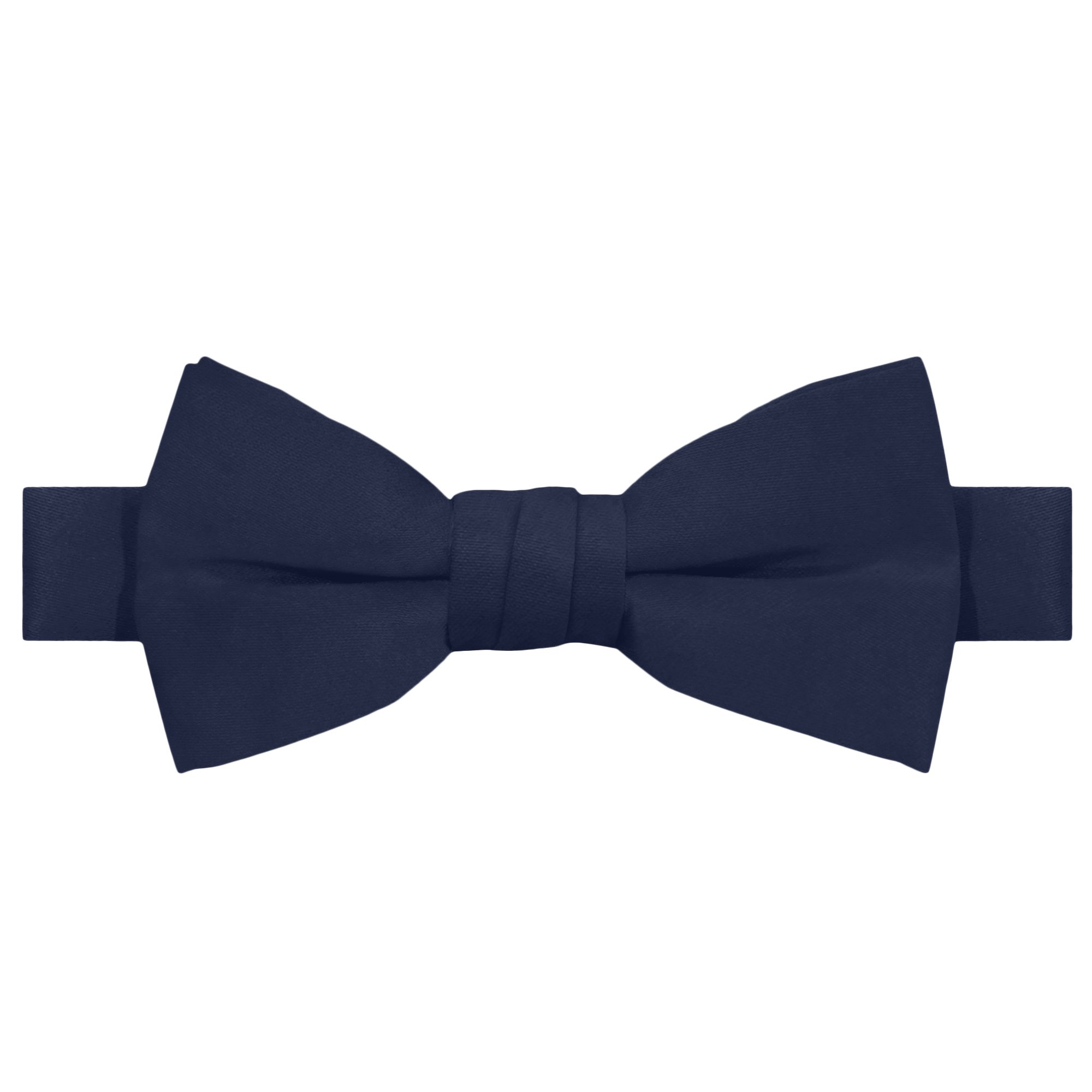 Young Boys' Solid Color Pre-Tied Banded Adjustable Bowtie - Navy Blue