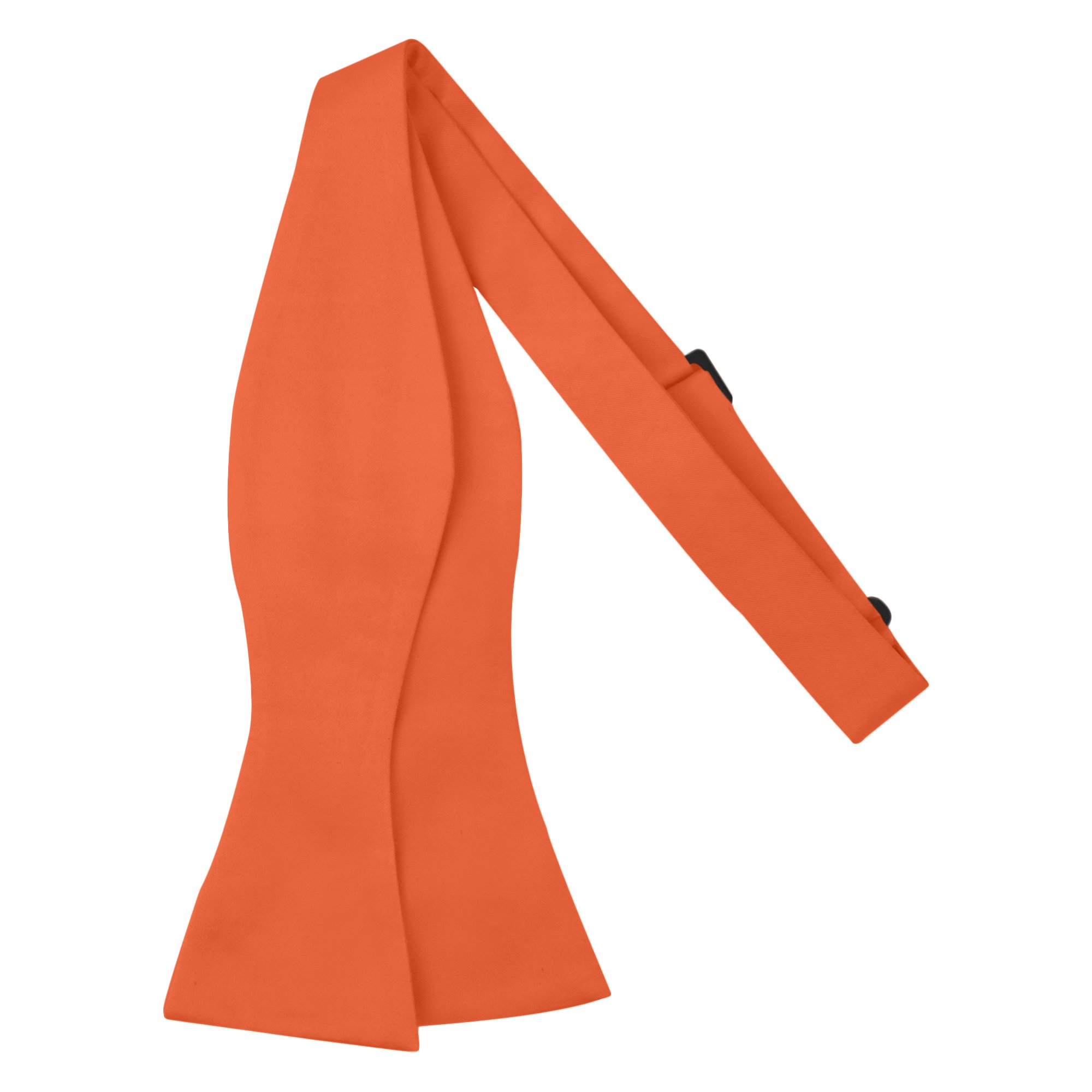 Men's Solid Color Self-Tie Freestyle Bow Tie - Bright Orange