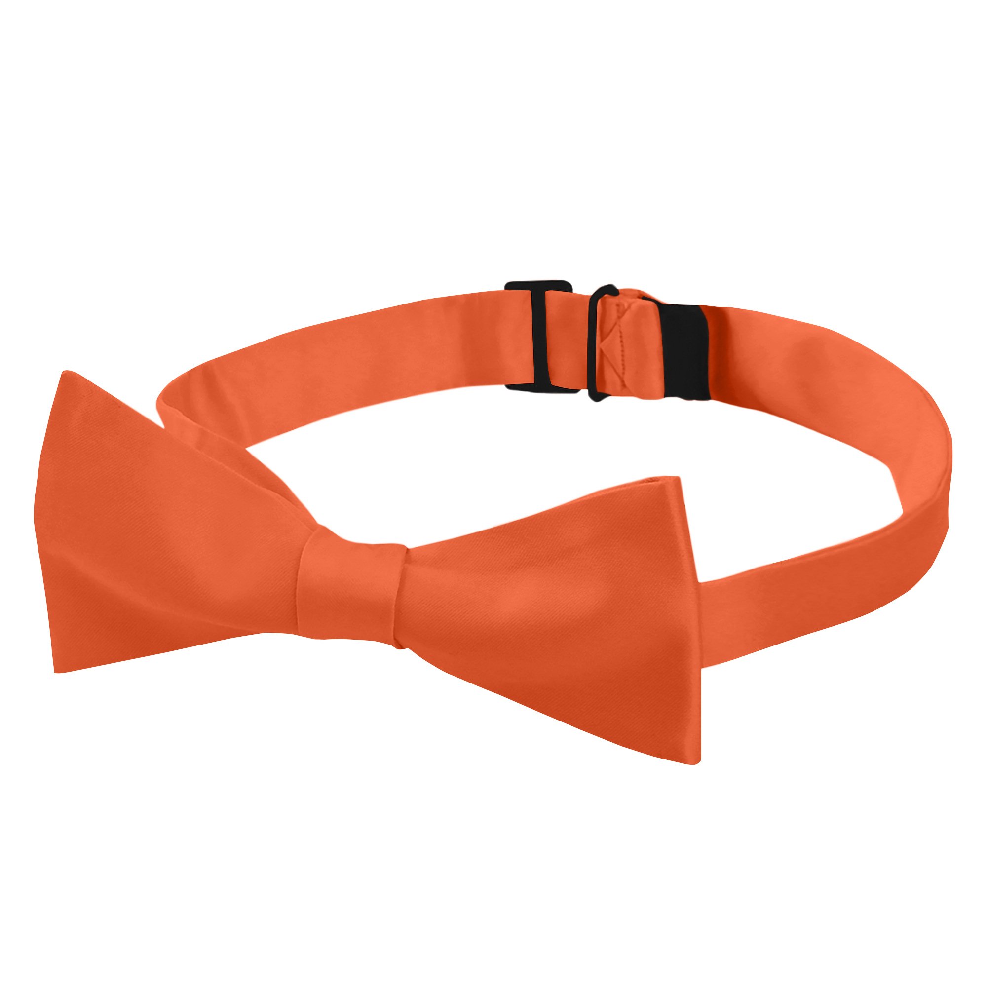 Men's Solid Color Self-Tie Freestyle Bow Tie - Bright Orange