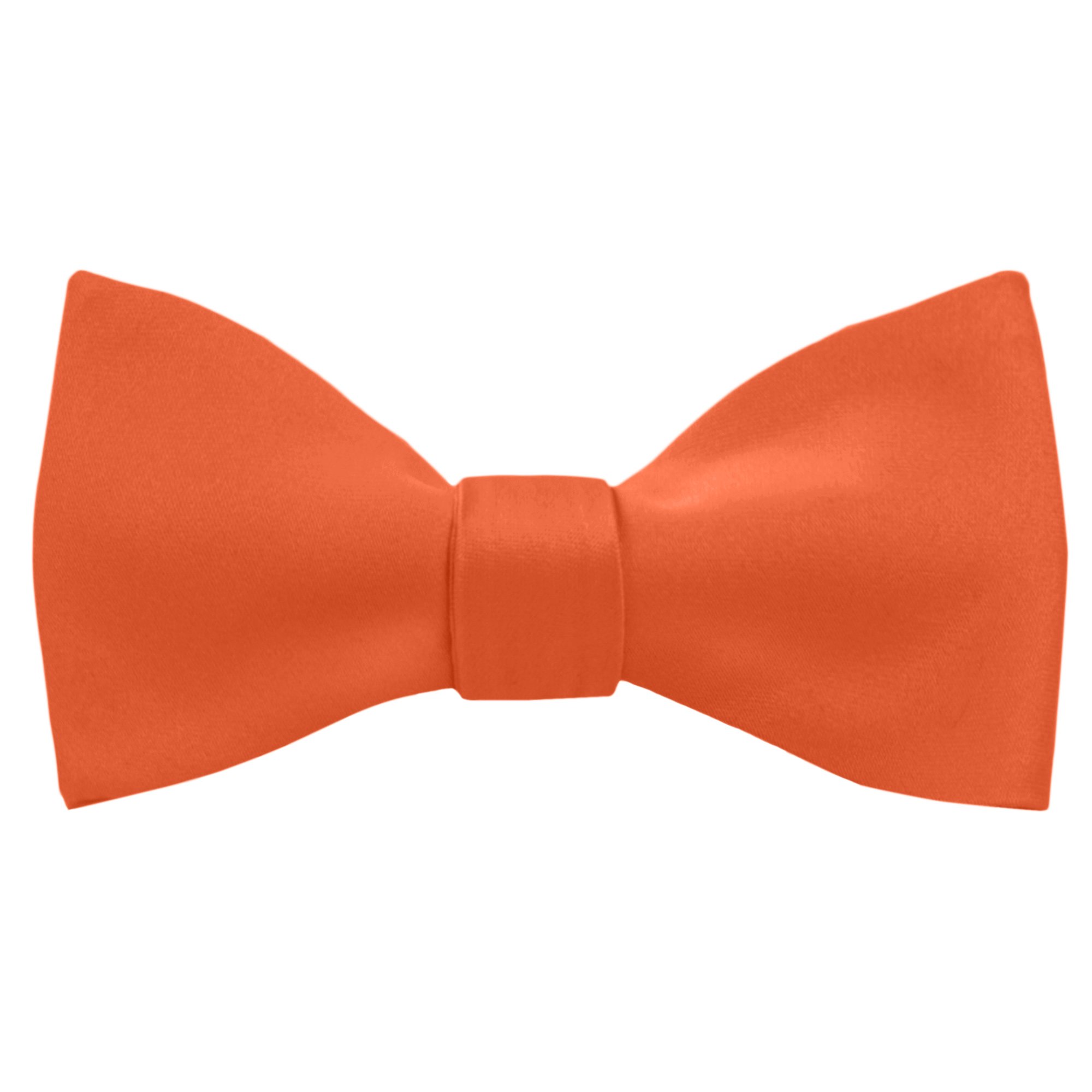 Men's Solid Color Self-Tie Freestyle Bow Tie - Bright Orange