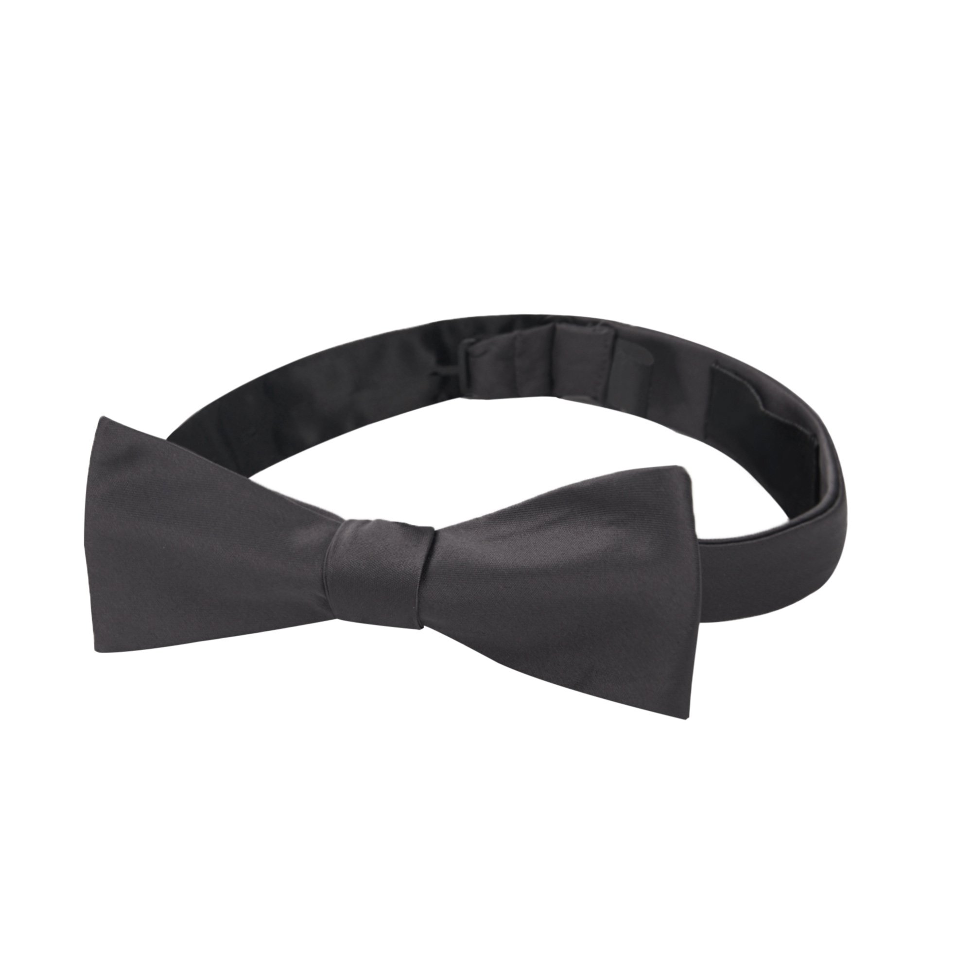 Men's Solid Color Self-Tie Freestyle Bow Tie - Charcoal Gray