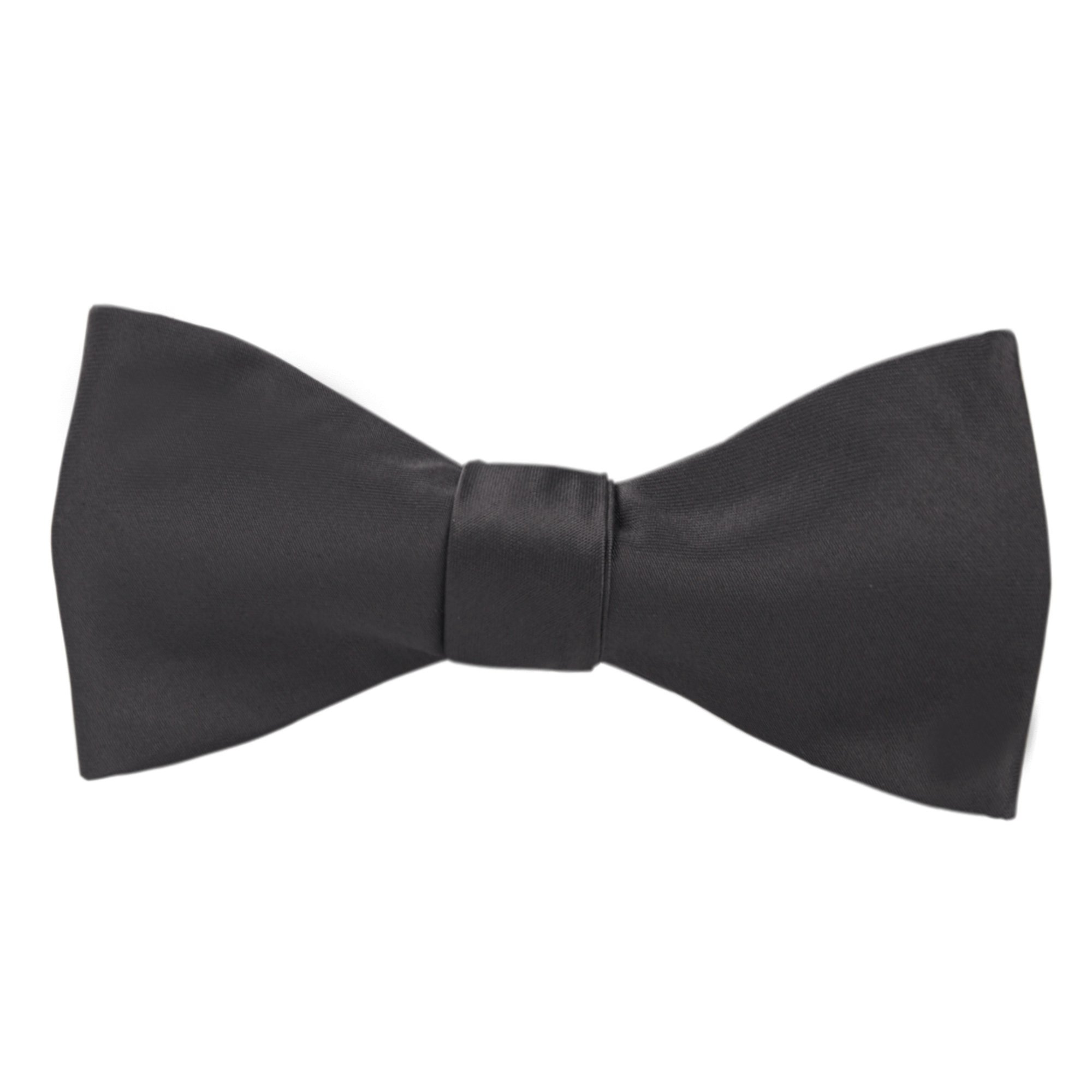 Men's Solid Color Self-Tie Freestyle Bow Tie - Charcoal Gray