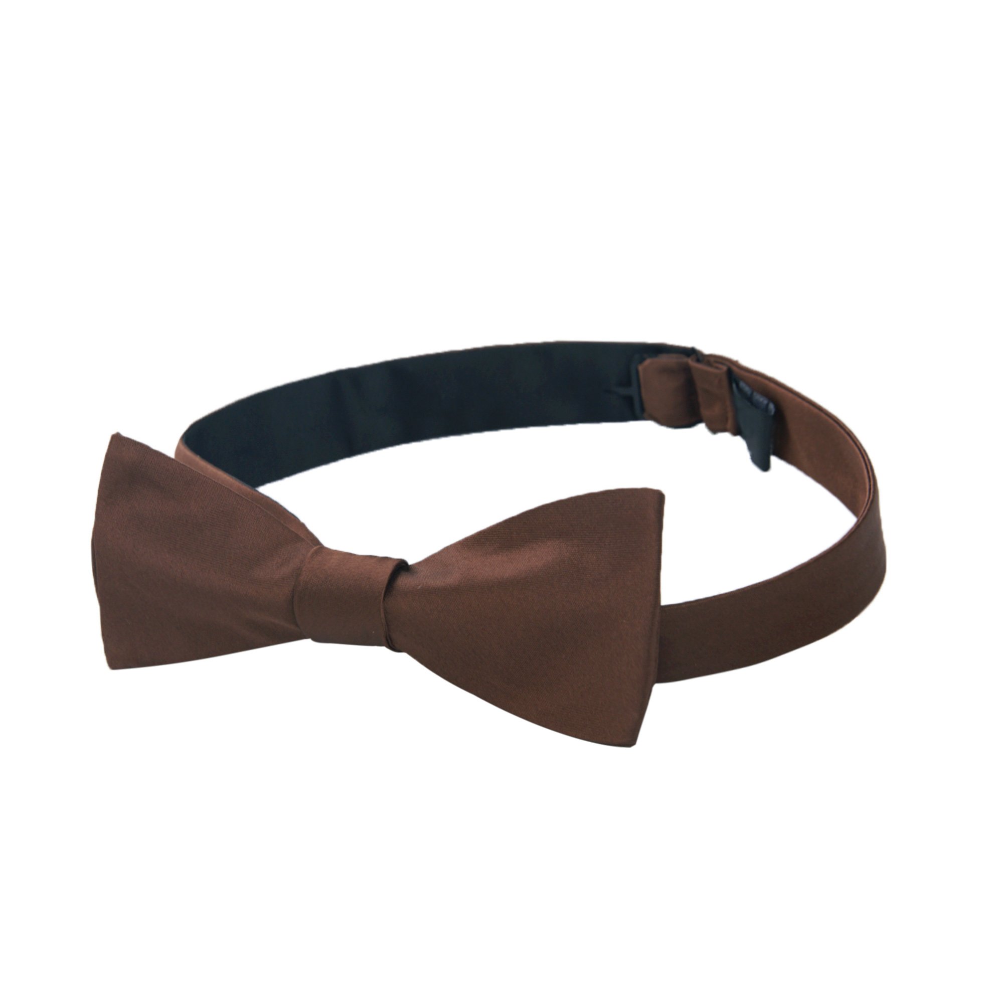 Men's Solid Color Self-Tie Freestyle Bow Tie - Cocoa Brown