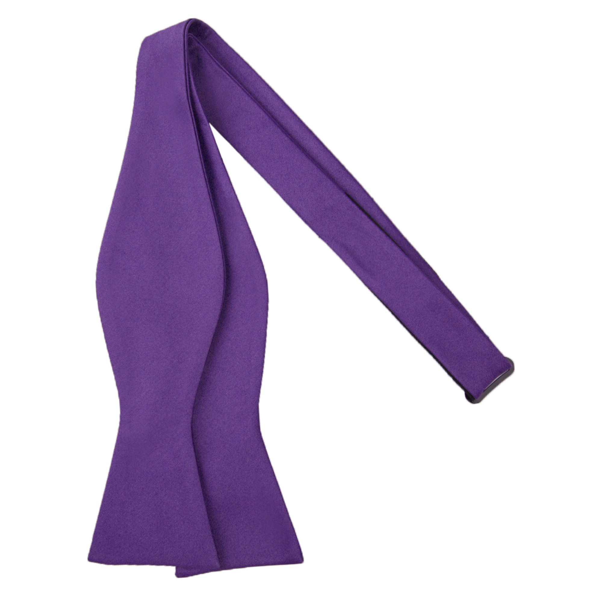 Men's Solid Color Self-Tie Freestyle Bow Tie - Purple