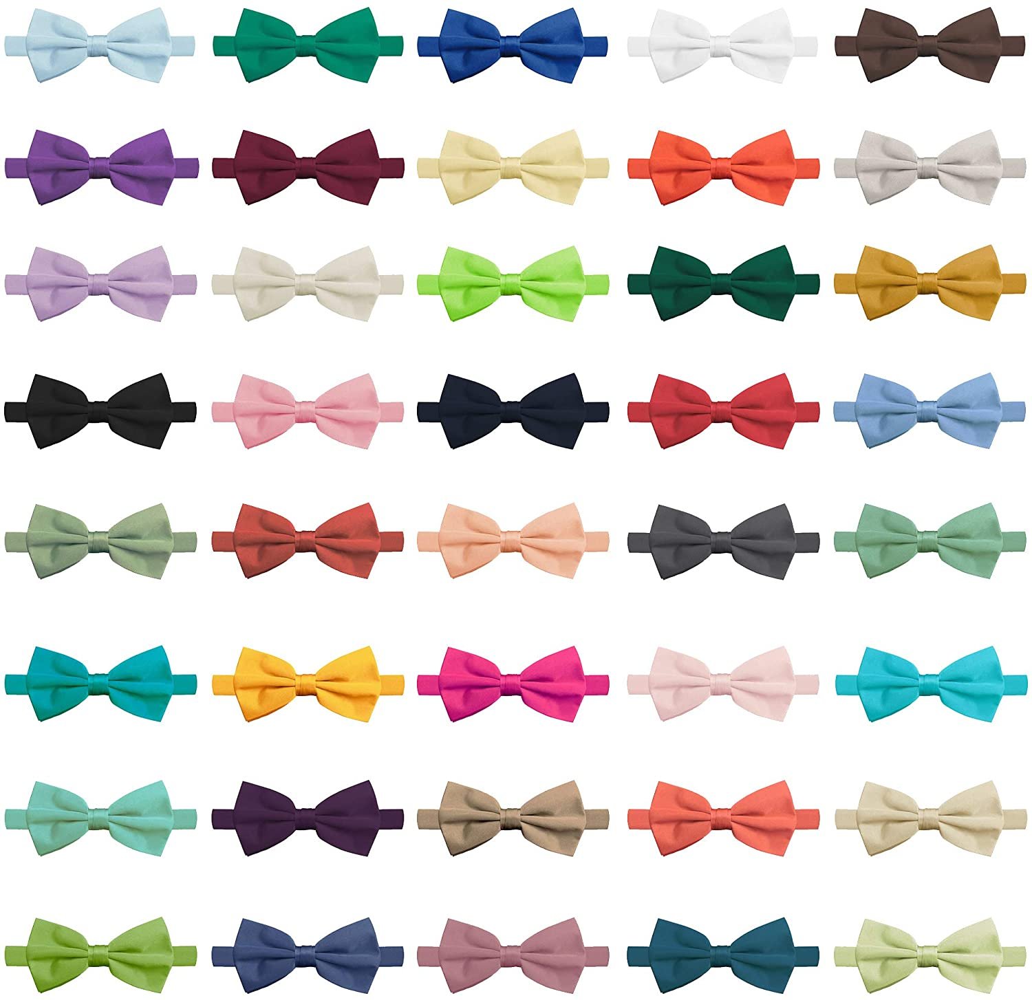 Men's Solid Color Pre-Tied Banded Adjustable Bow Tie - Lavender