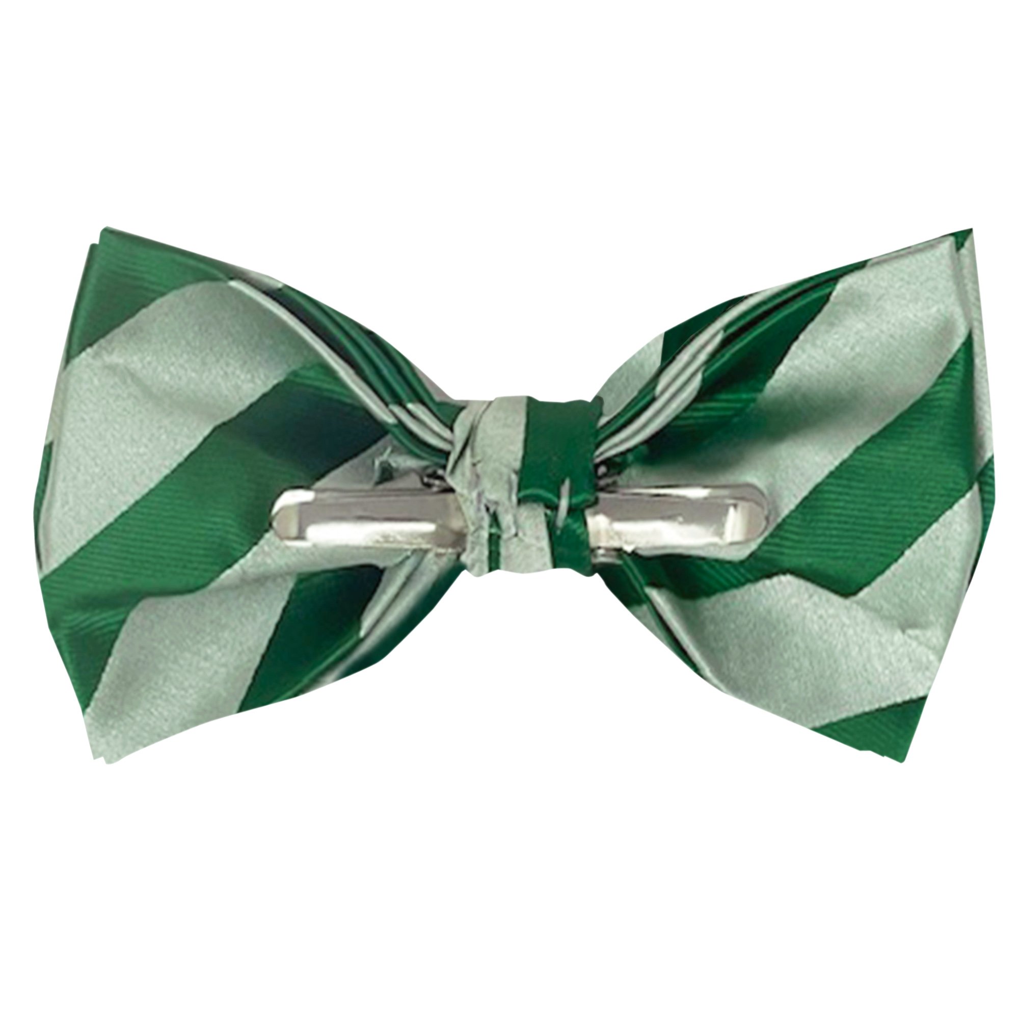 Men's Pre-Tied Tonal Stripe Clip-On Bow Tie - Kelly Green