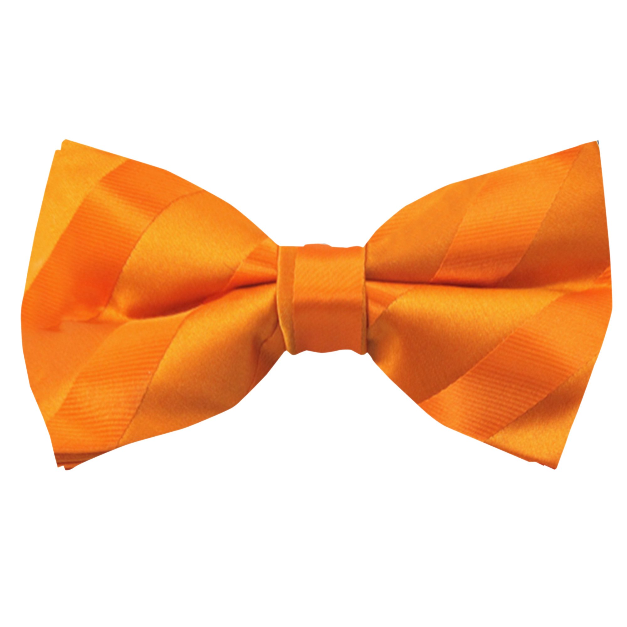 Men's Pre-Tied Tonal Stripe Clip-On Bow Tie - Orange