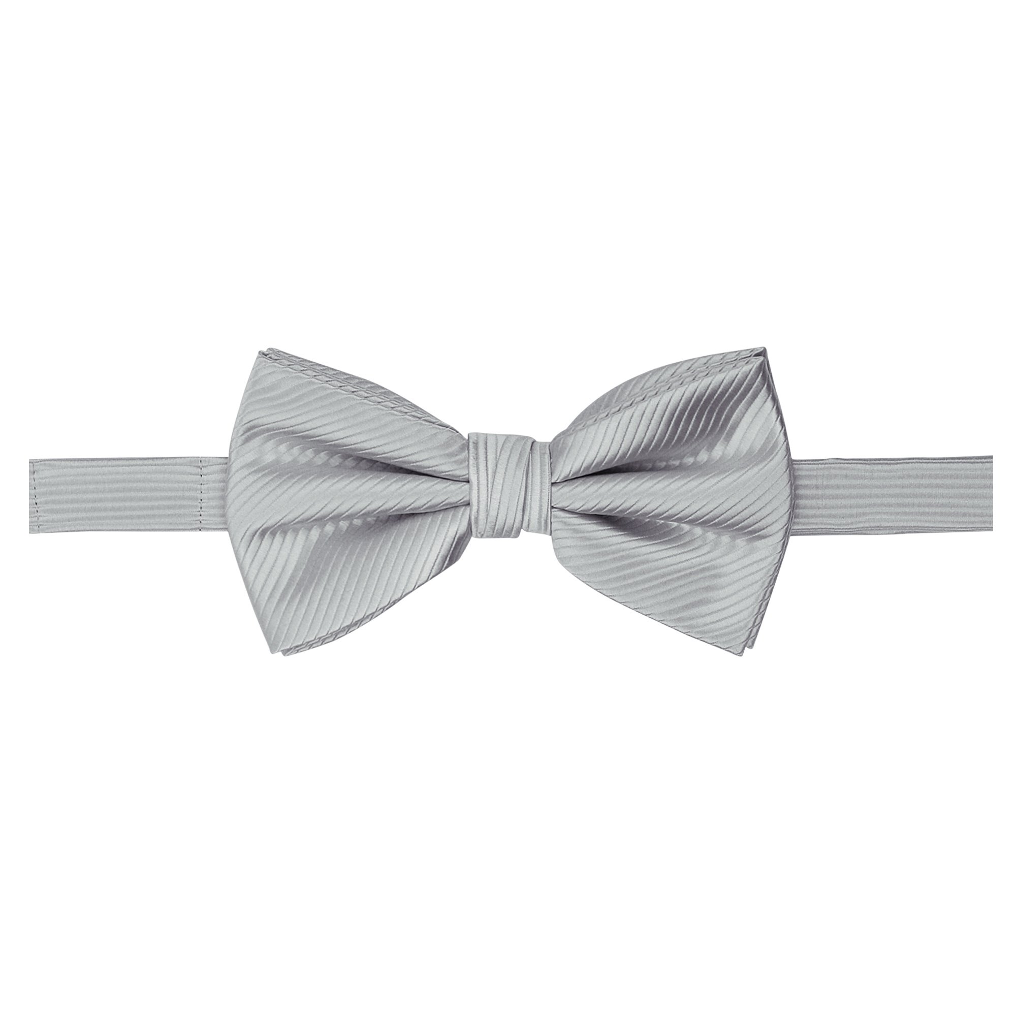 Men's Tone on Tone Corded Pre-Tied Bow Tie - Silver