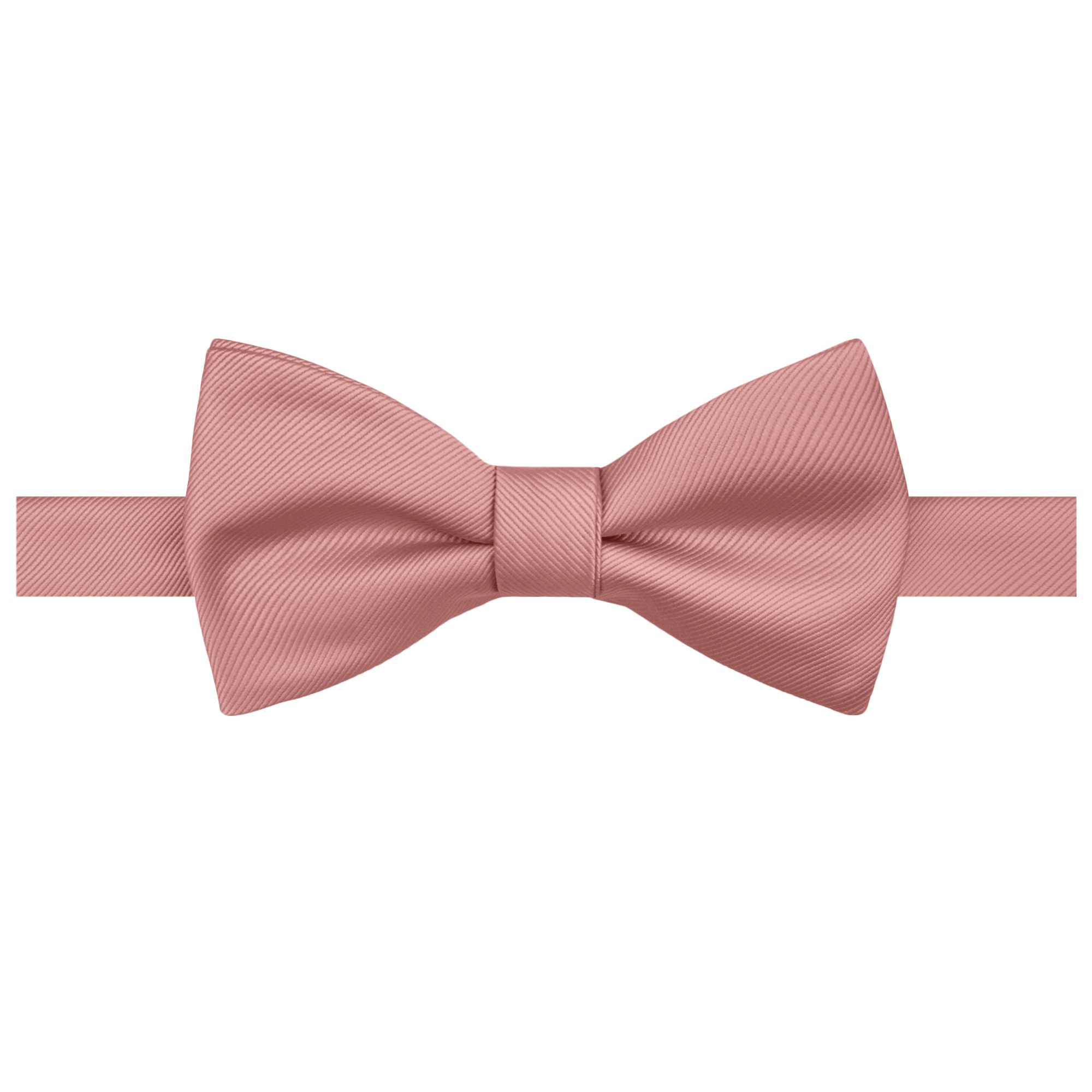 Men's Silk Blend Solid Color Traditional Freestyle Self-Tie Bow Tie - Warm Pink