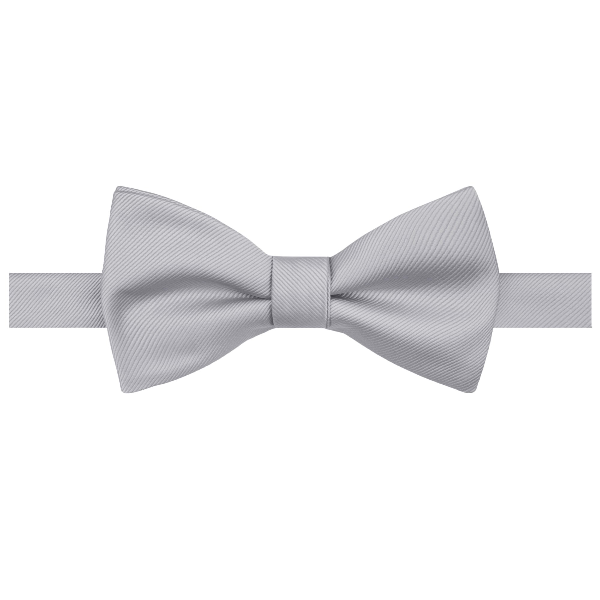 Men's Silk Blend Solid Color Traditional Freestyle Self-Tie Bow Tie - Pewter Gray