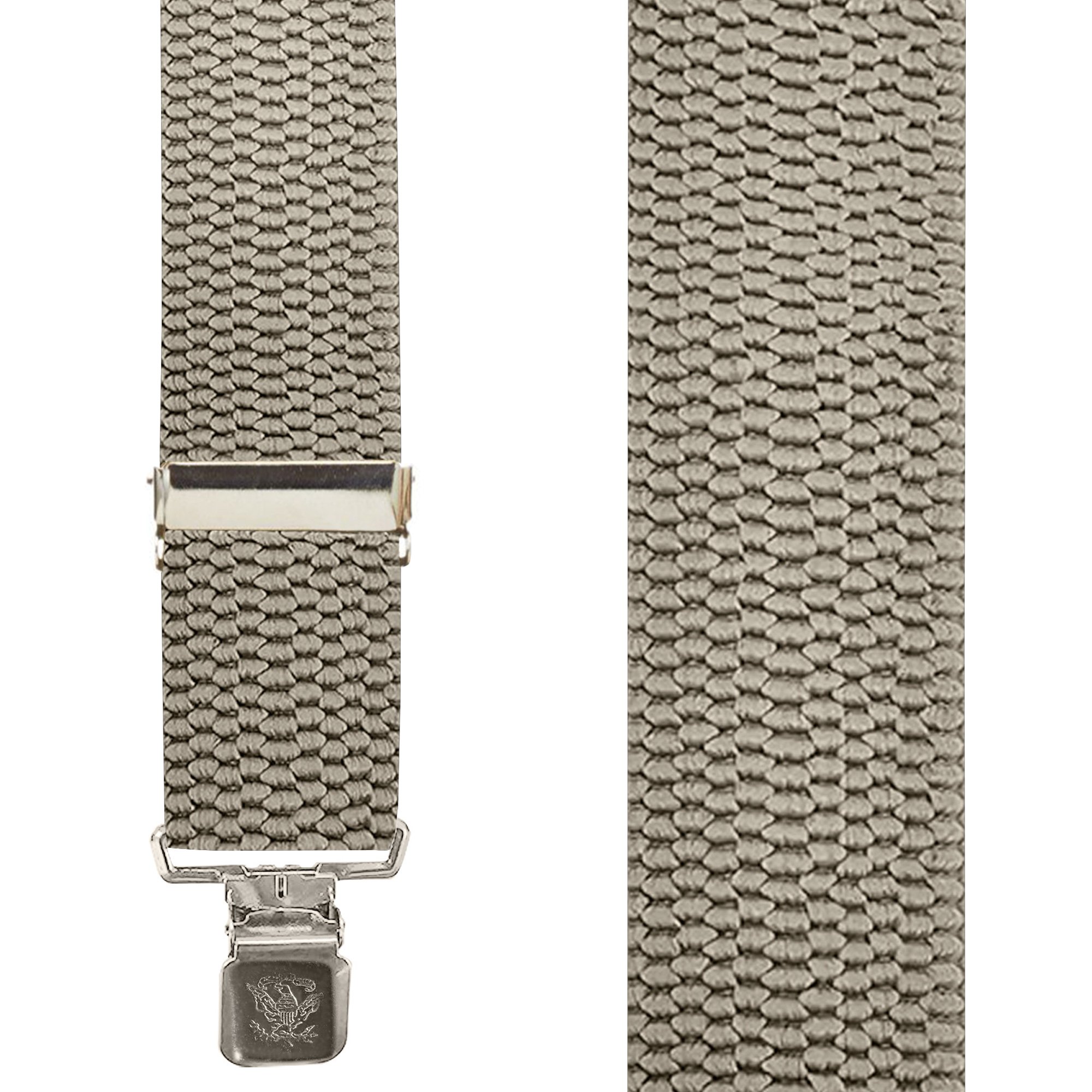 2 Inch Wide X-Back Construction Clip Suspenders - TAN
