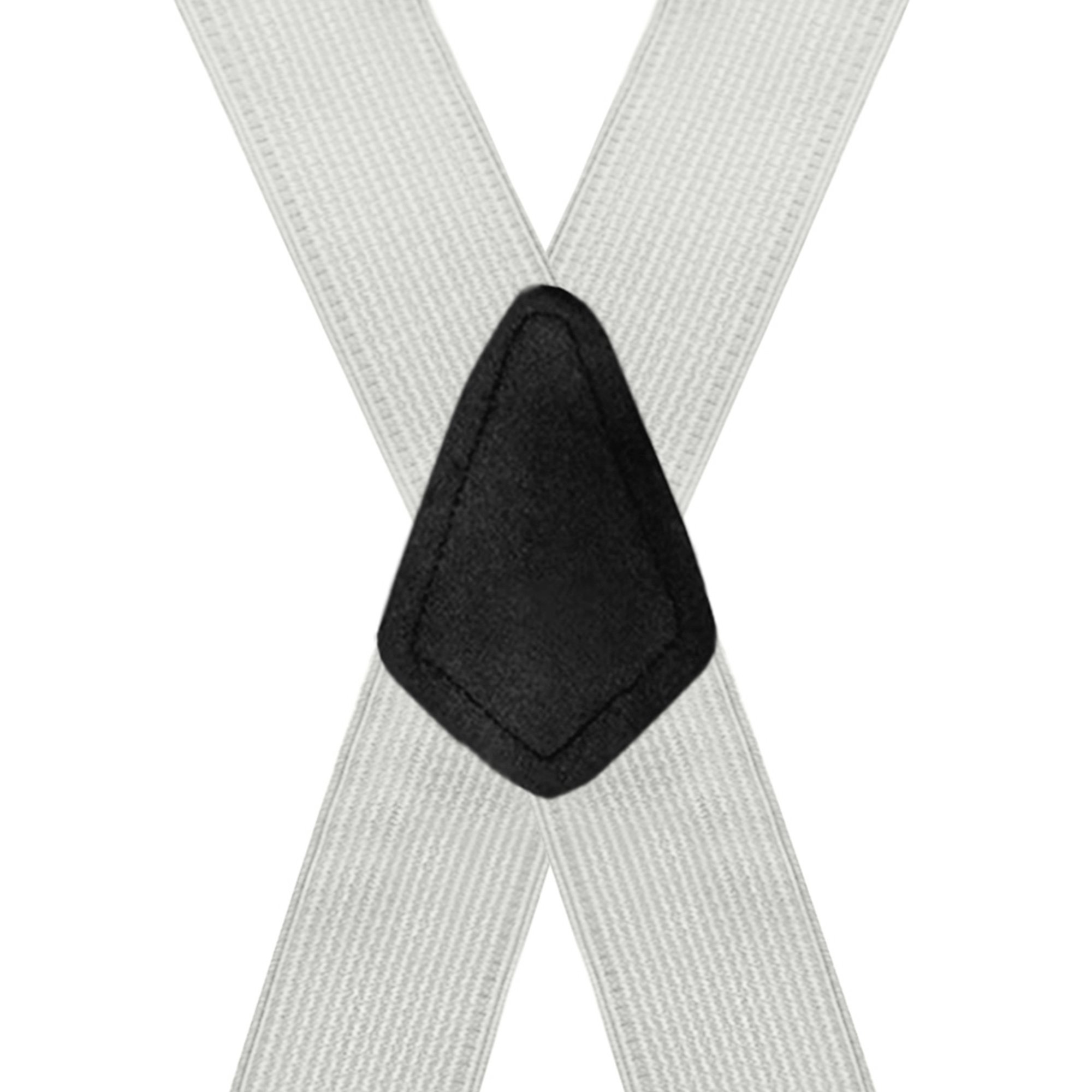 2 Inch Wide X-Back Construction Clip Suspenders - SILVER