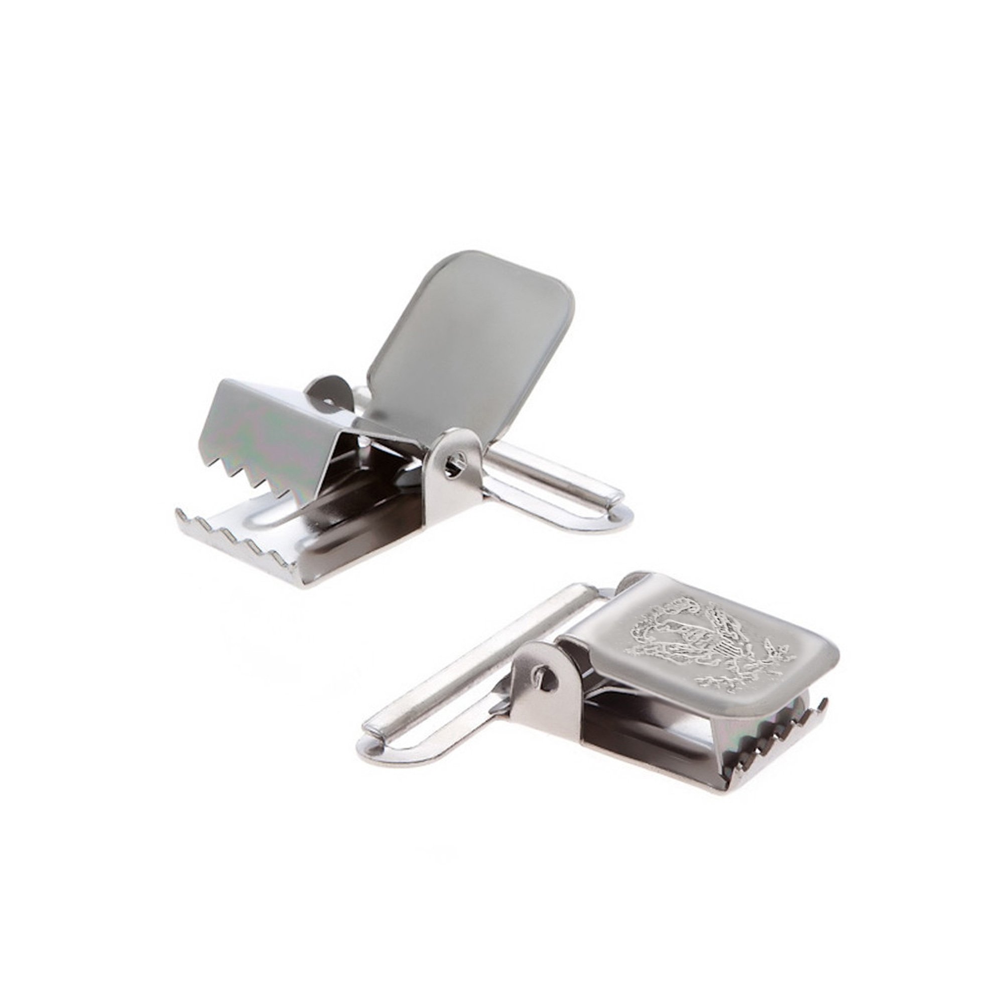 2 Inch Wide X-Back Construction Clip Suspenders - SILVER