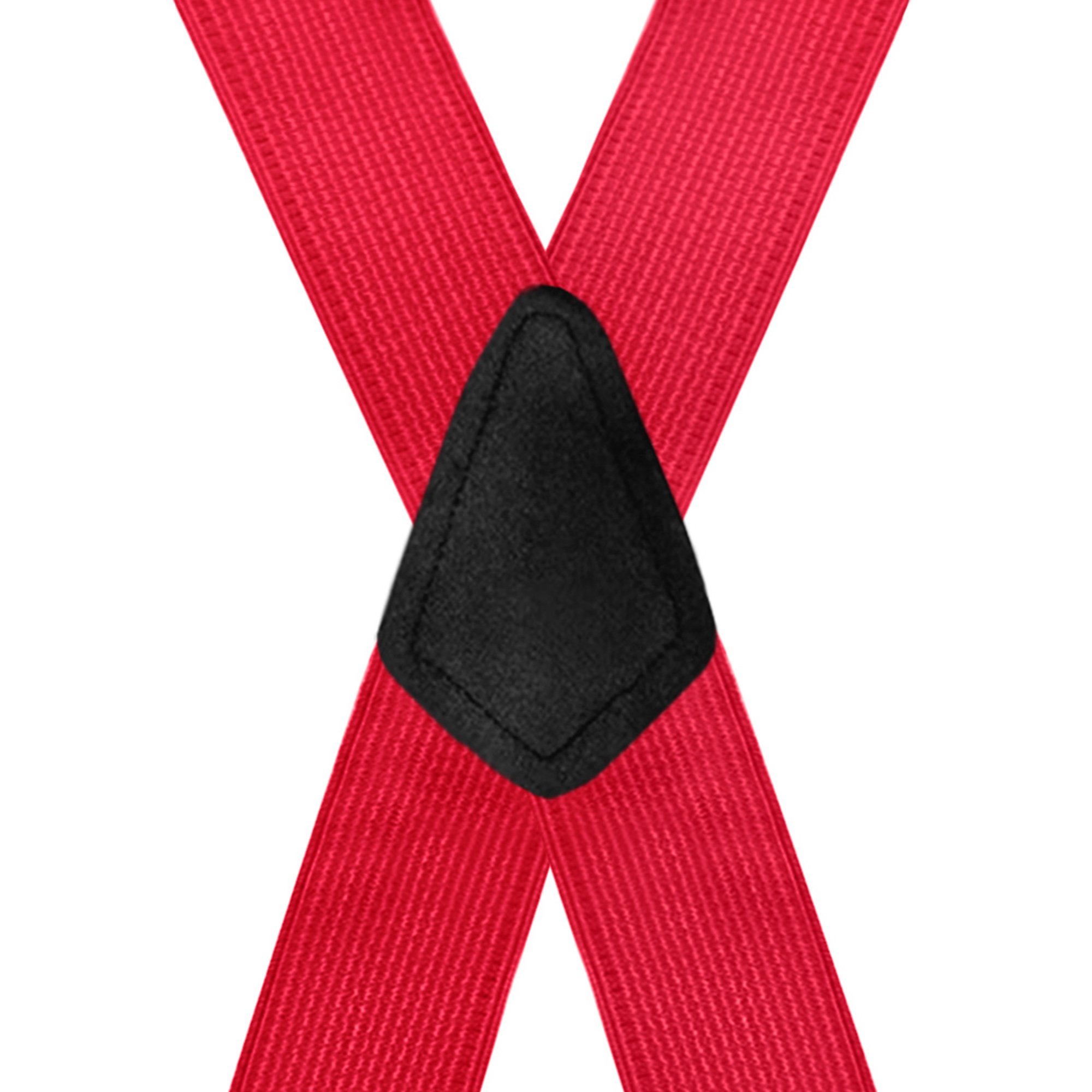 2 Inch Wide X-Back Construction Clip Suspenders - RED