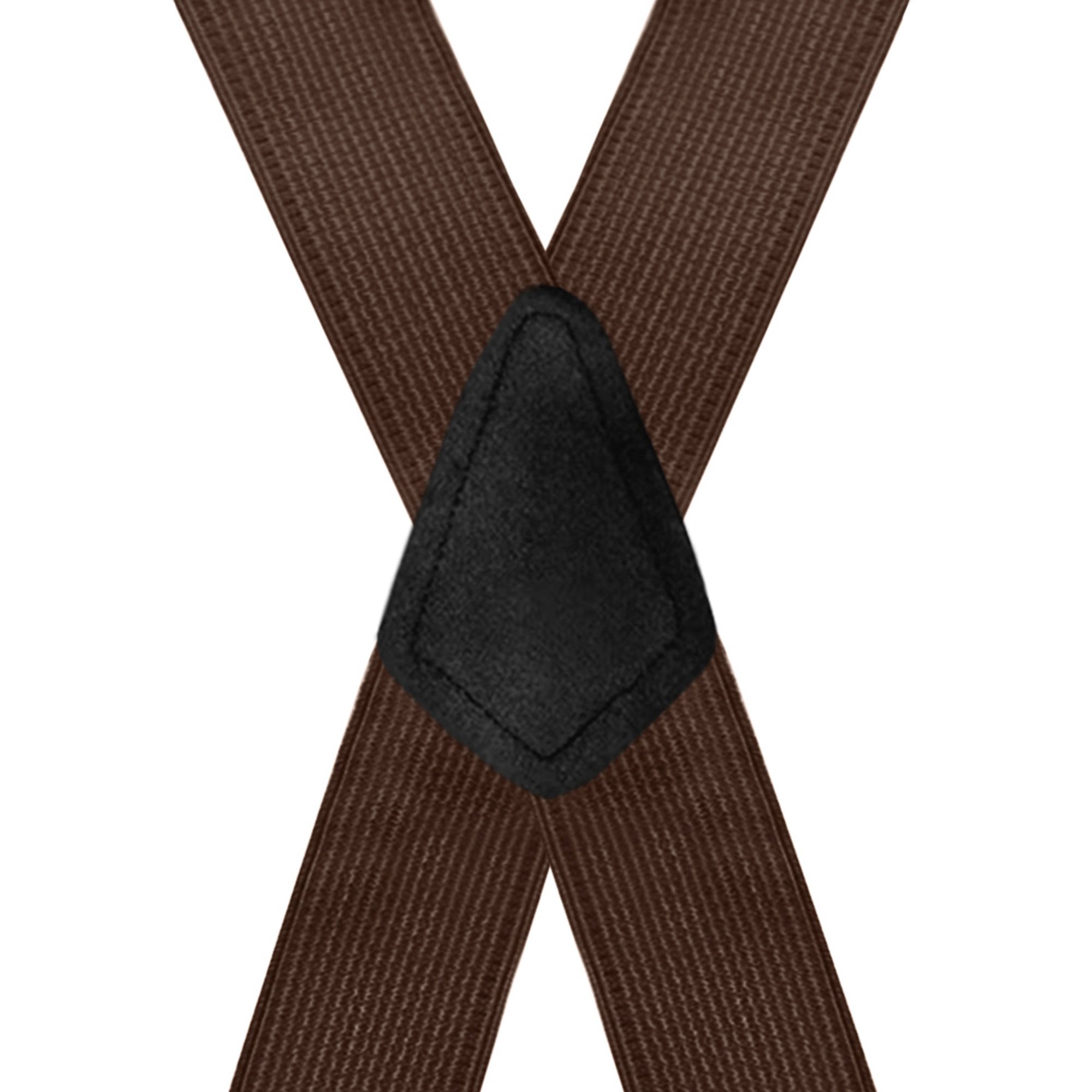 2 Inch Wide X-Back Construction Clip Suspenders - BROWN