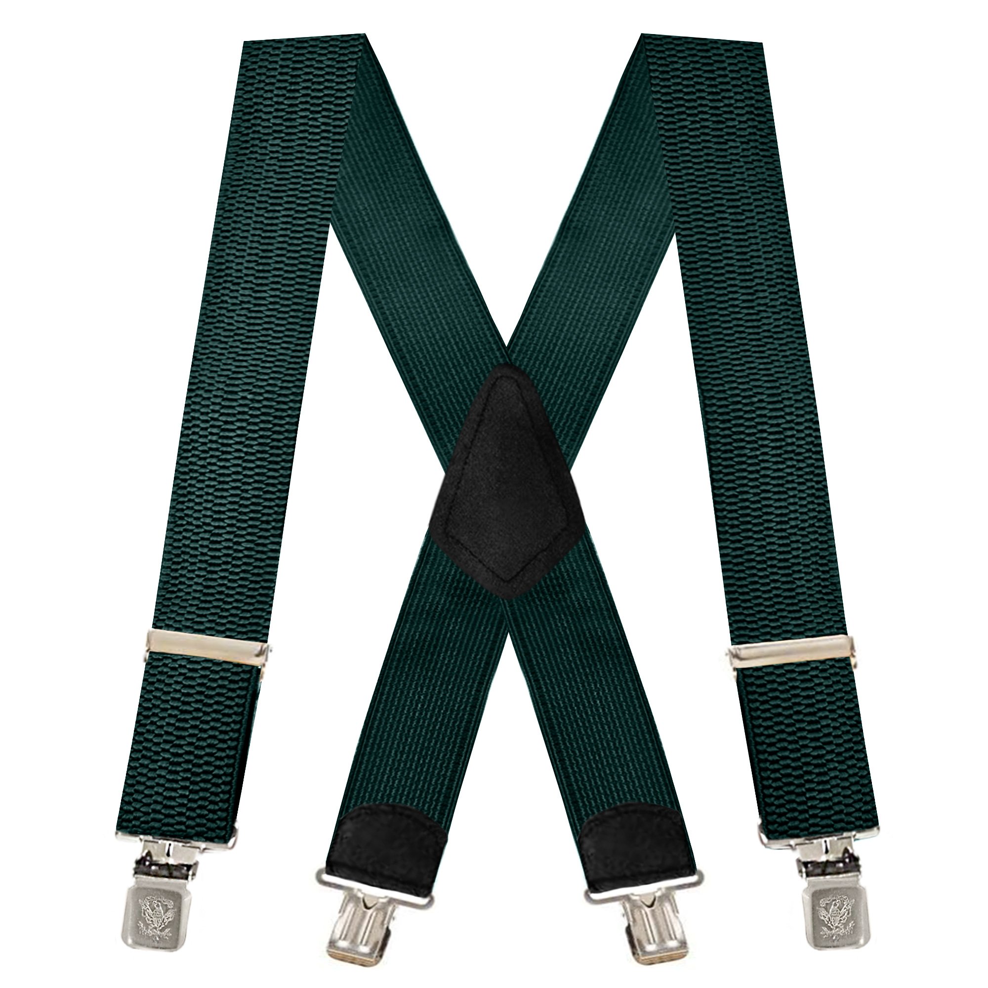2 Inch Wide X-Back Construction Clip Suspenders - HUNTER