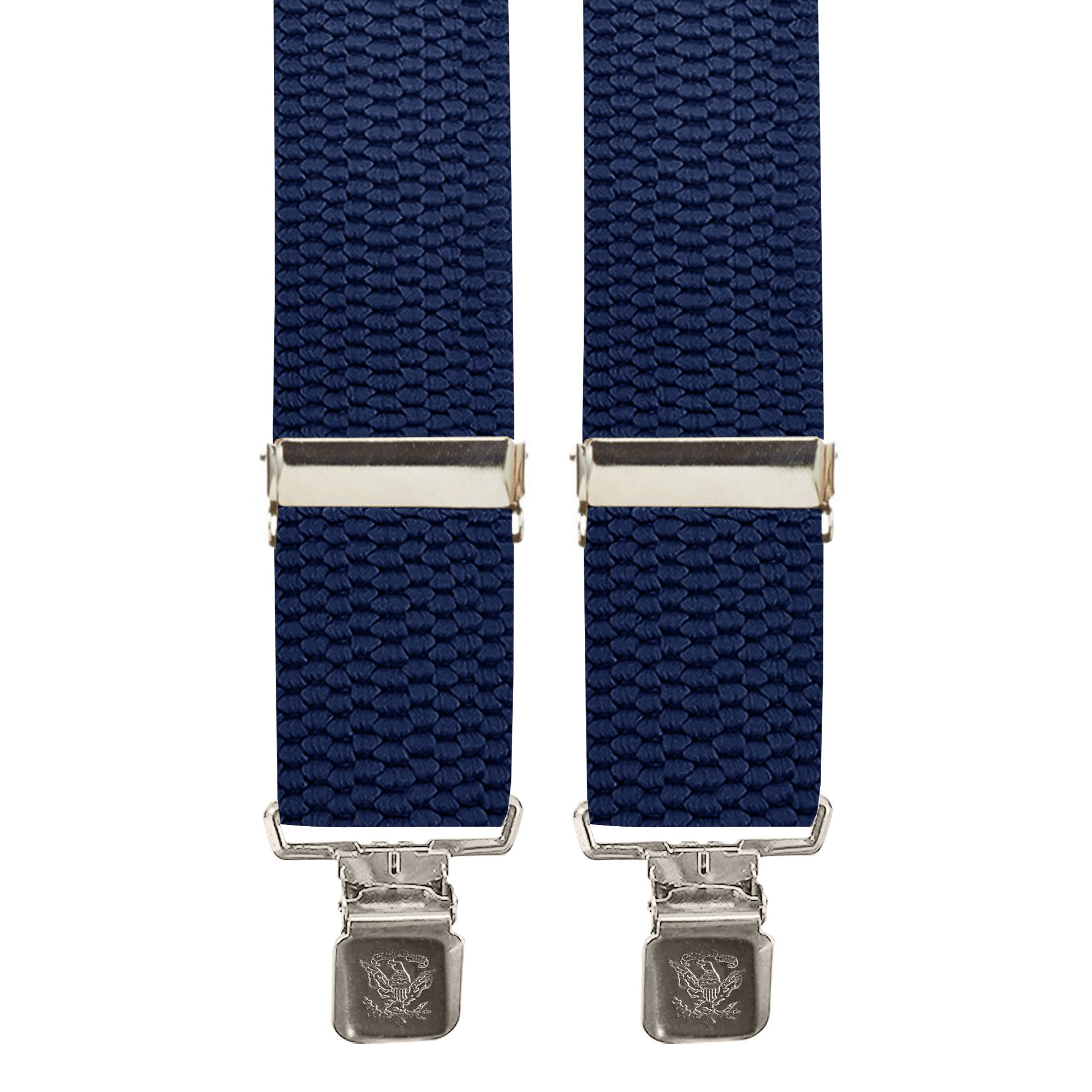 2 Inch Wide X-Back Construction Clip Suspenders - NAVY