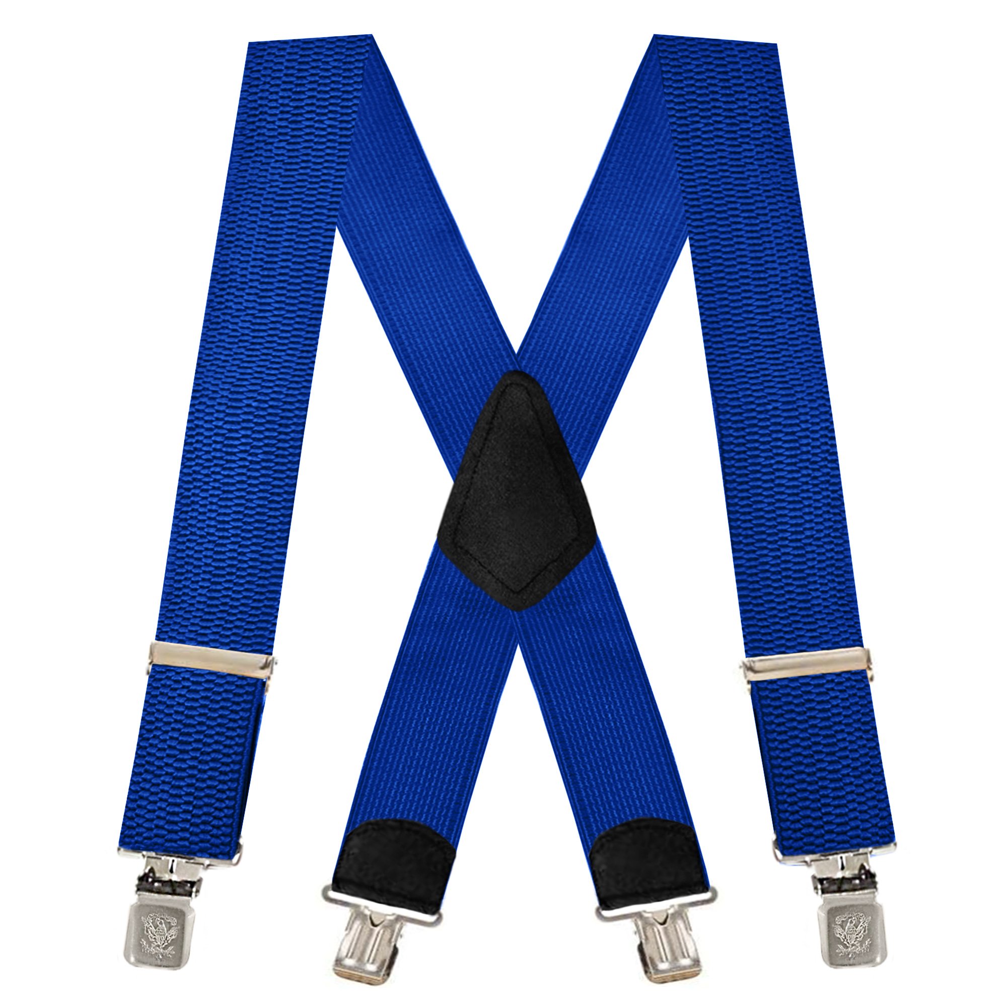 2 Inch Wide X-Back Construction Clip Suspenders - ROYAL