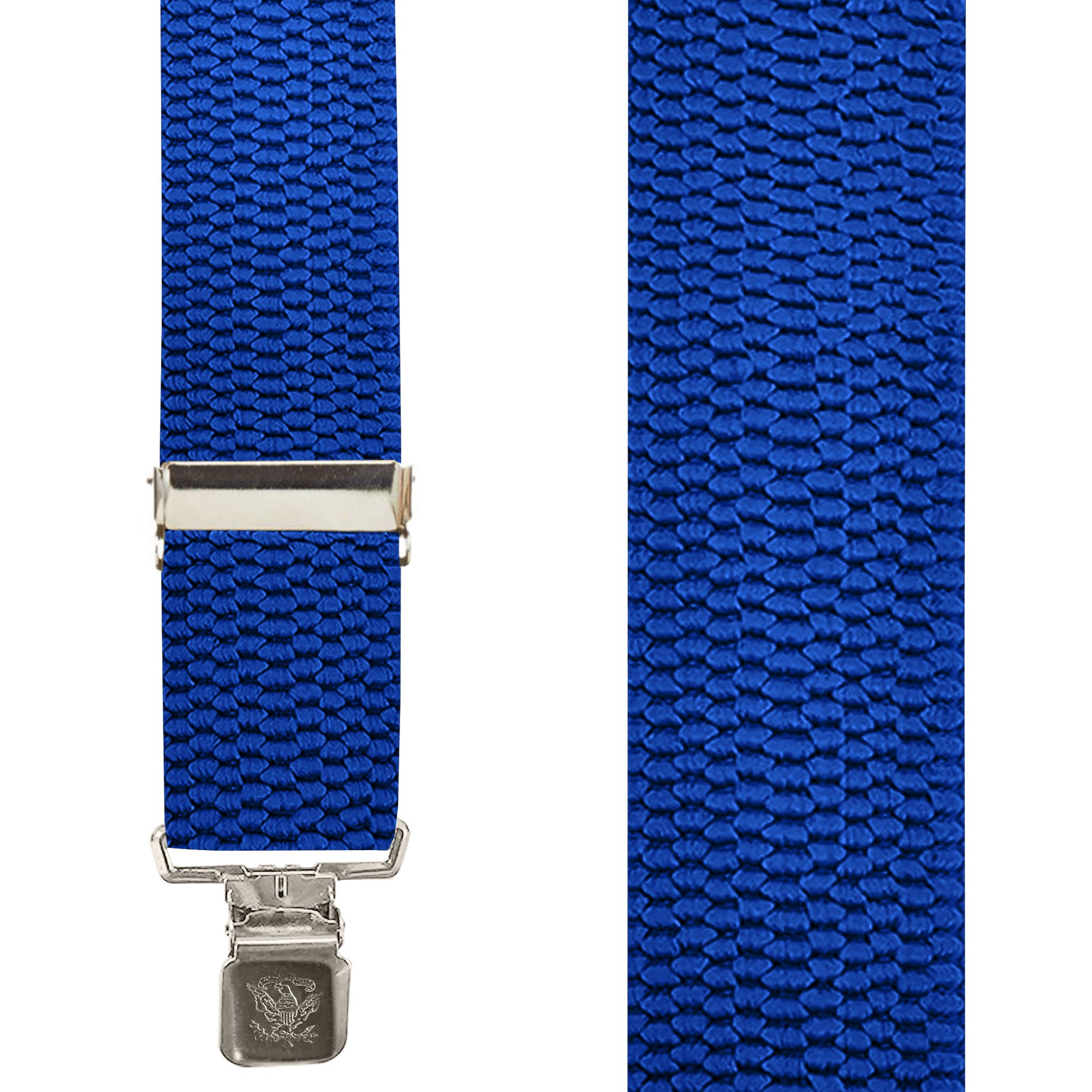 2 Inch Wide X-Back Construction Clip Suspenders - ROYAL