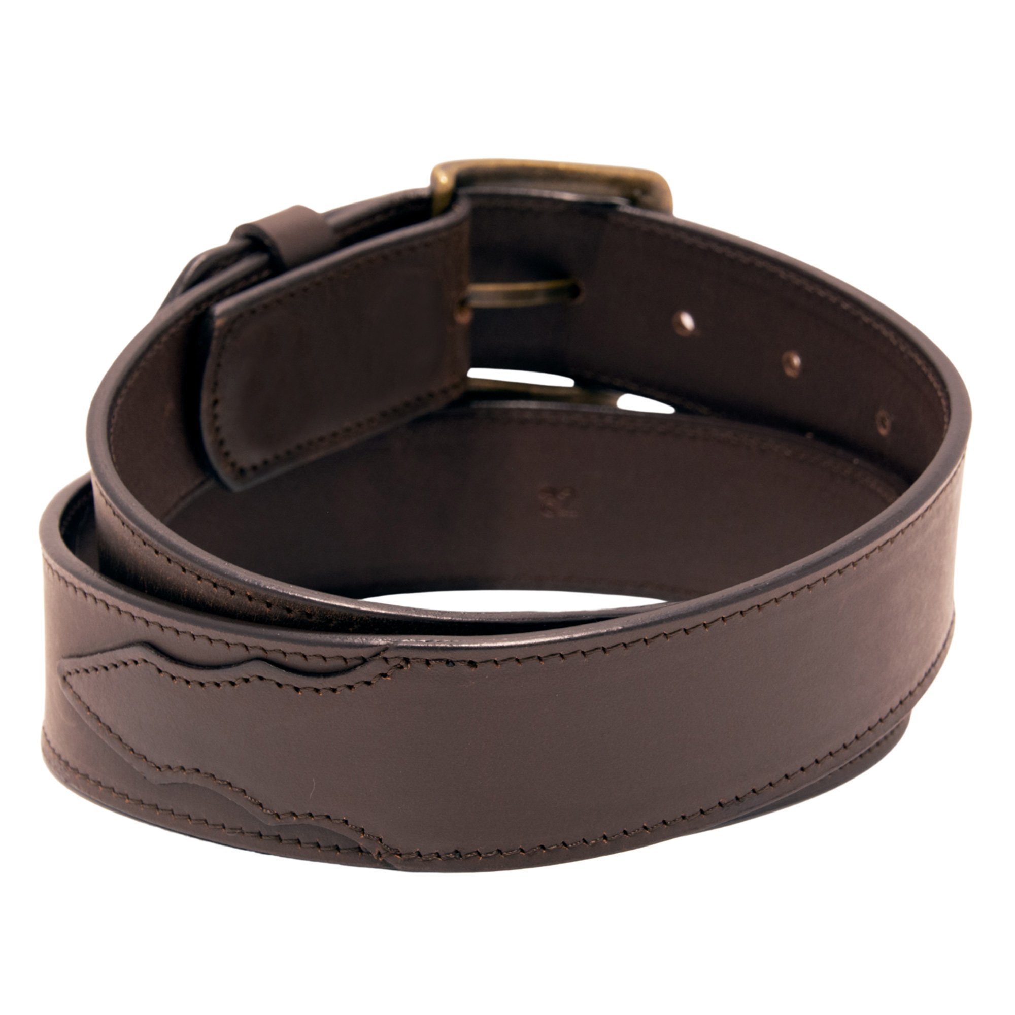 Core Western Top Grain Leather Belt, Triangle Design