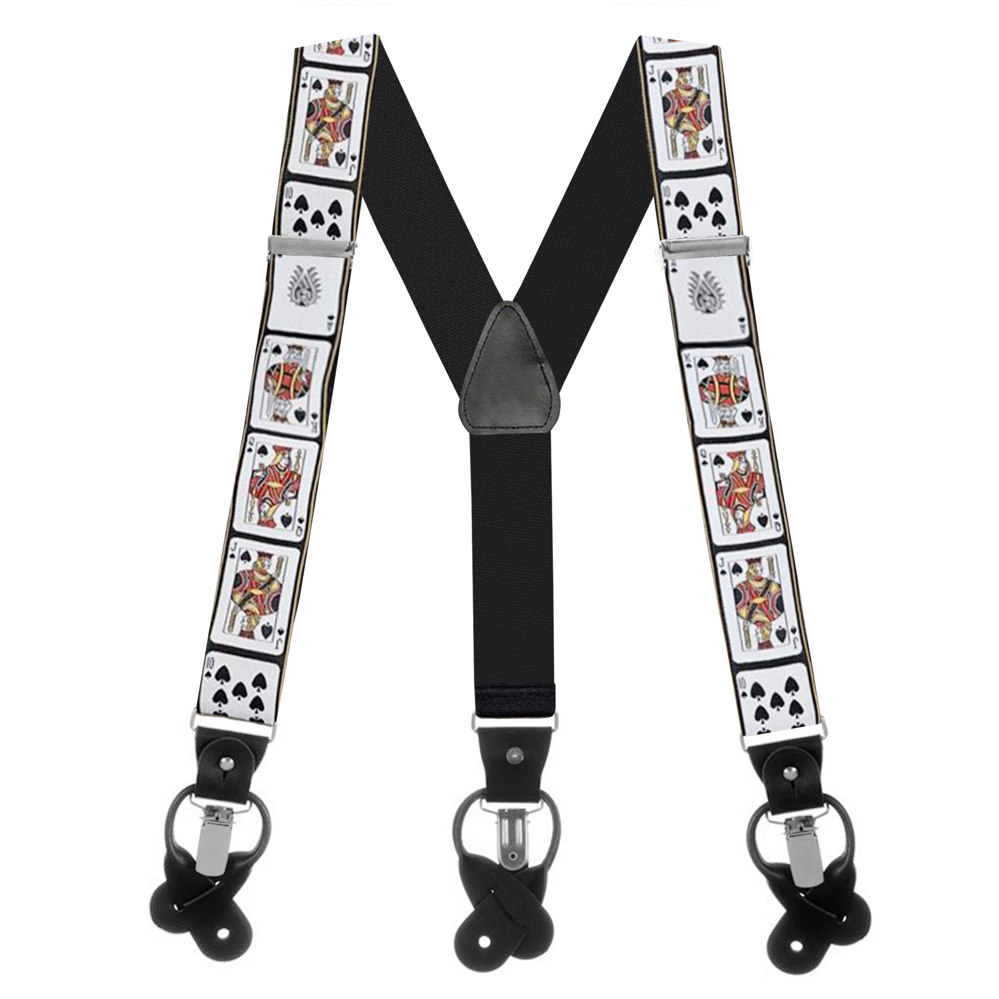 Cards Suspenders - Convertible Ends - 54 inch