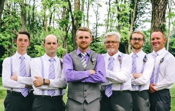 Purple Suspenders with Black Centre - Three Clip — That Bloke